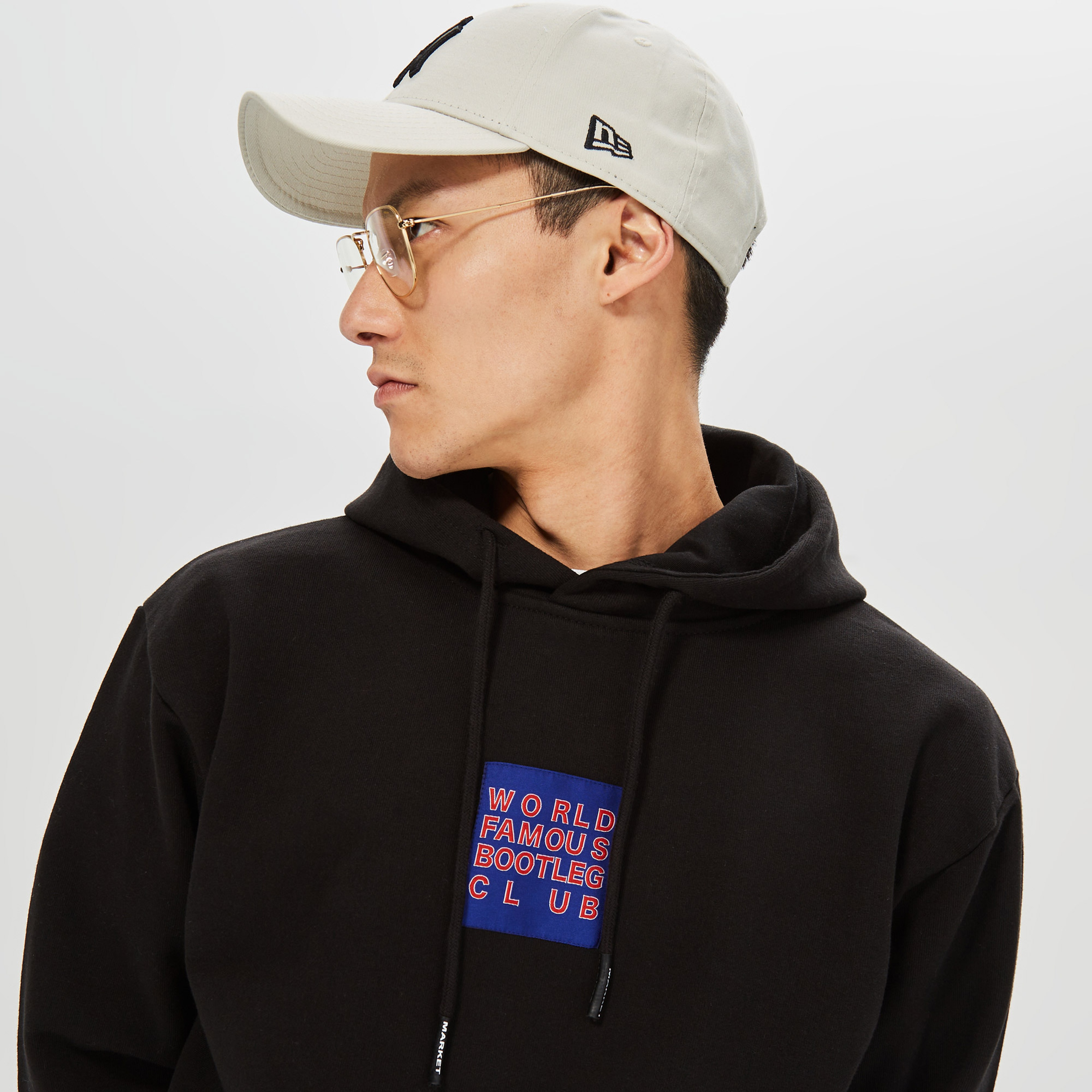 Market World Famous Bootleg Club Erkek Siyah Hoodie