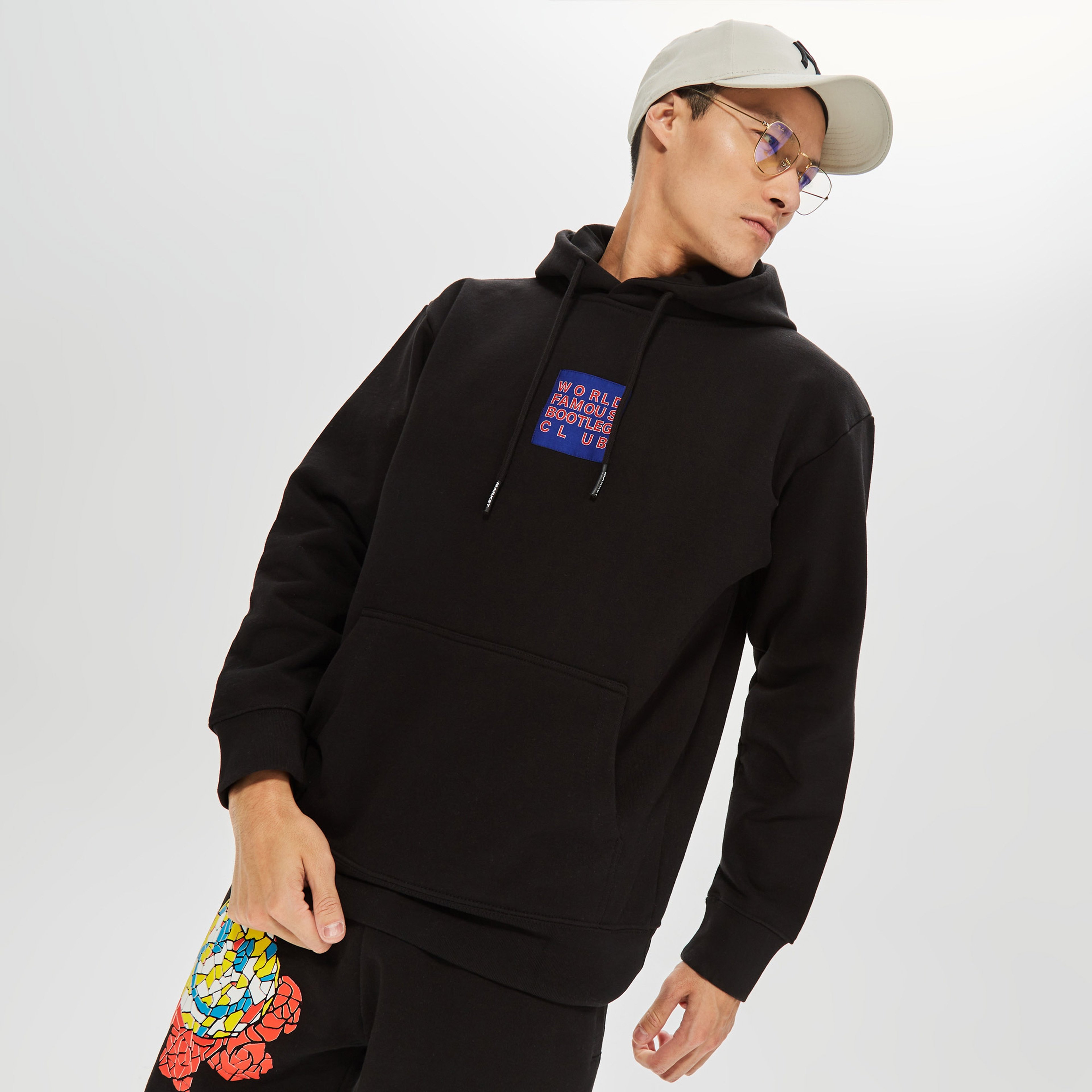 Market World Famous Bootleg Club Erkek Siyah Hoodie