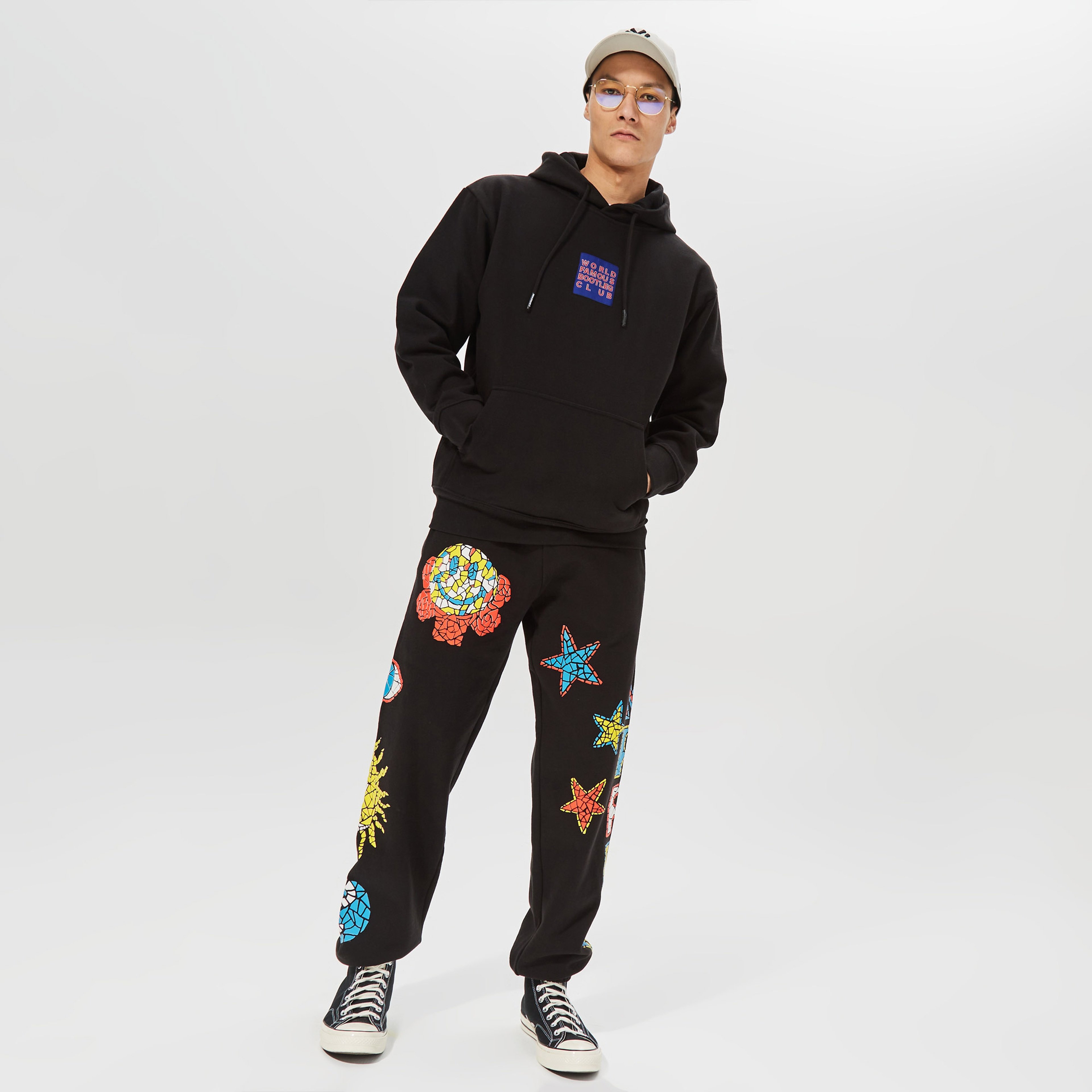 Market World Famous Bootleg Club Erkek Siyah Hoodie