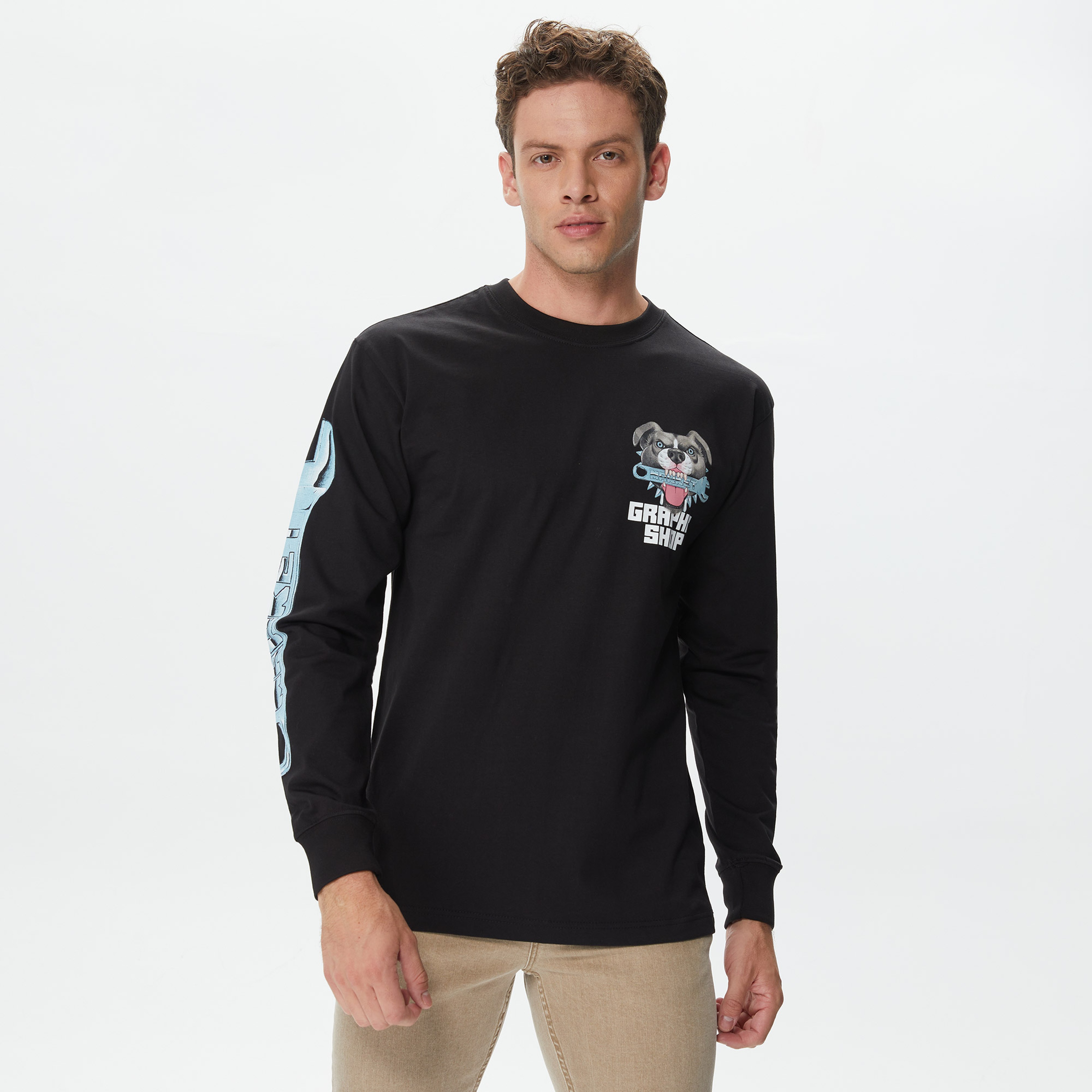 Market Junkyard Dog Erkek Siyah Sweatshirt