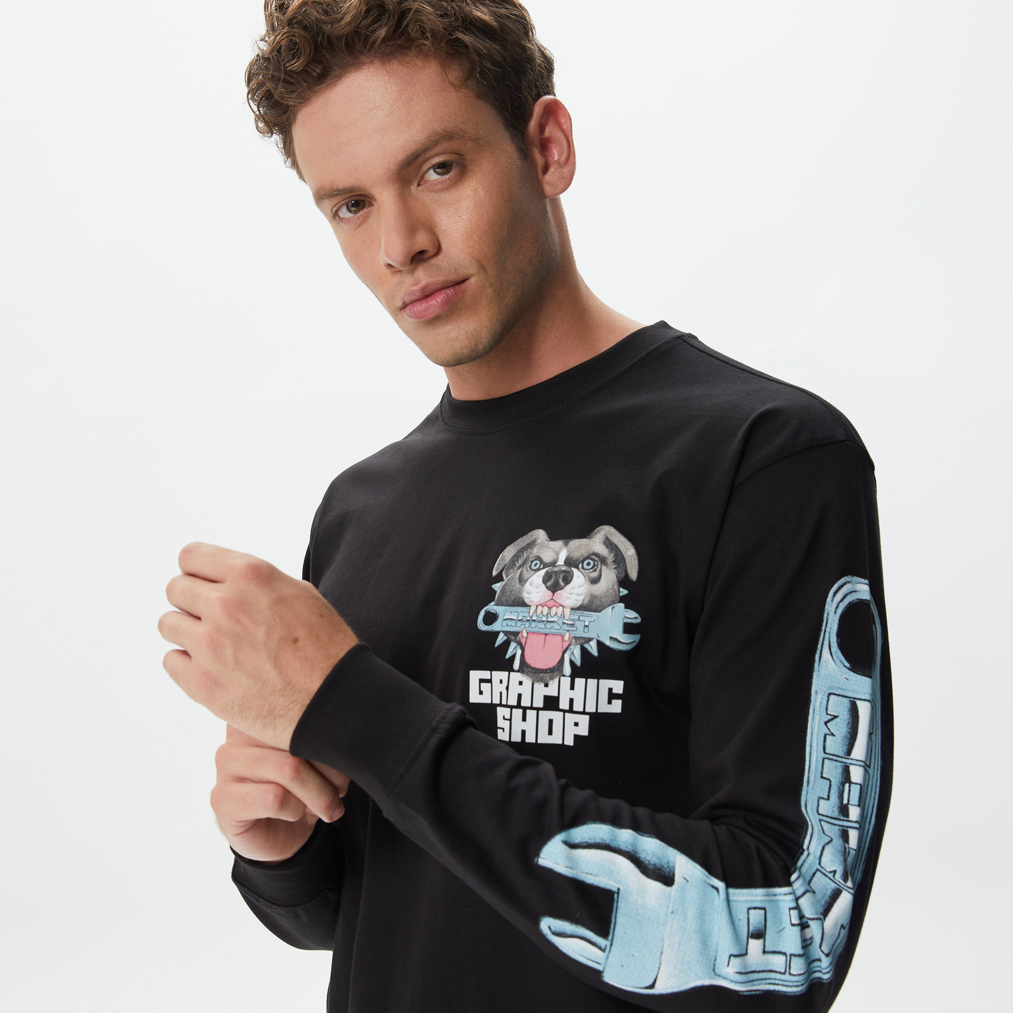 Market Junkyard Dog Erkek Siyah Sweatshirt