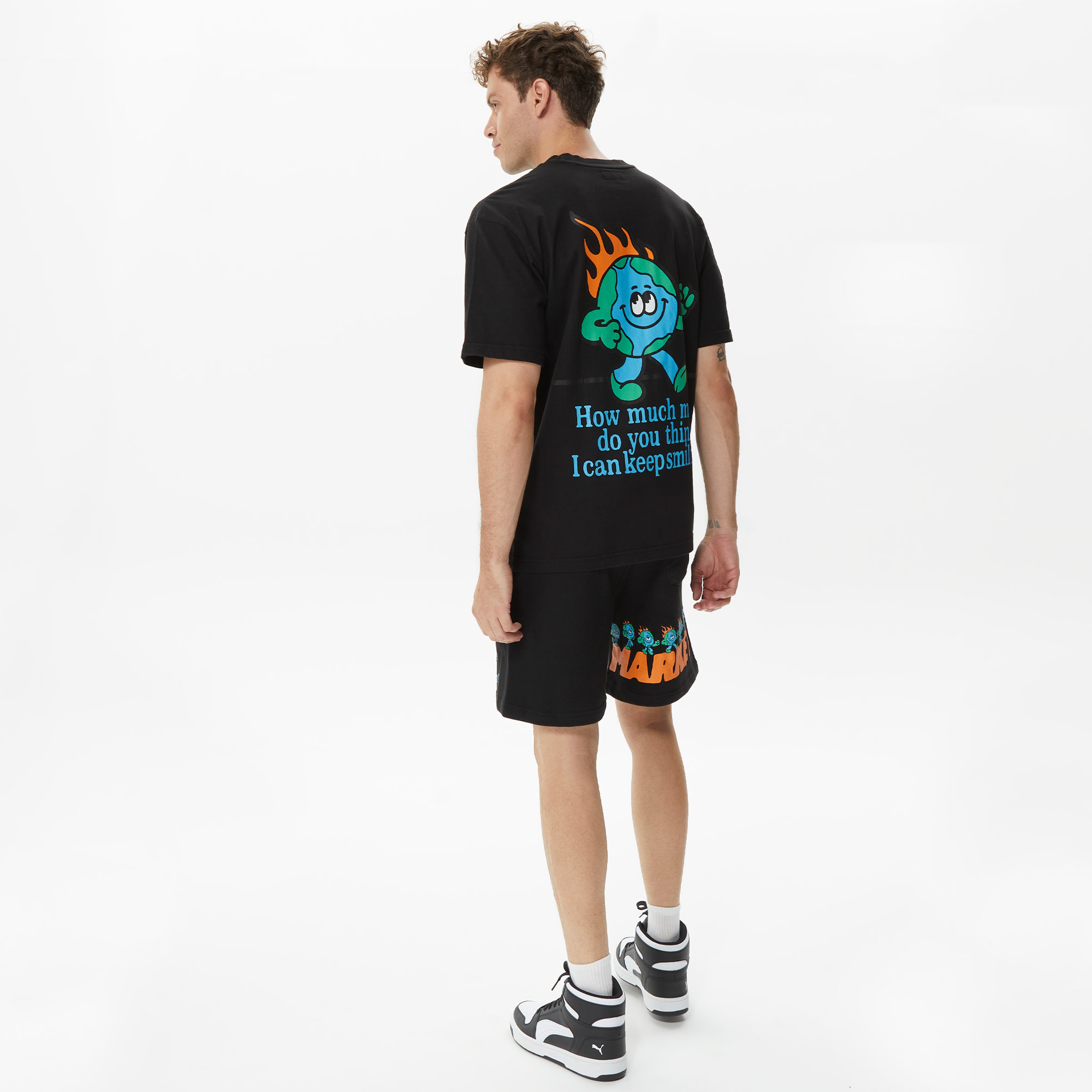 Market Keep Going Erkek Siyah T-Shirt