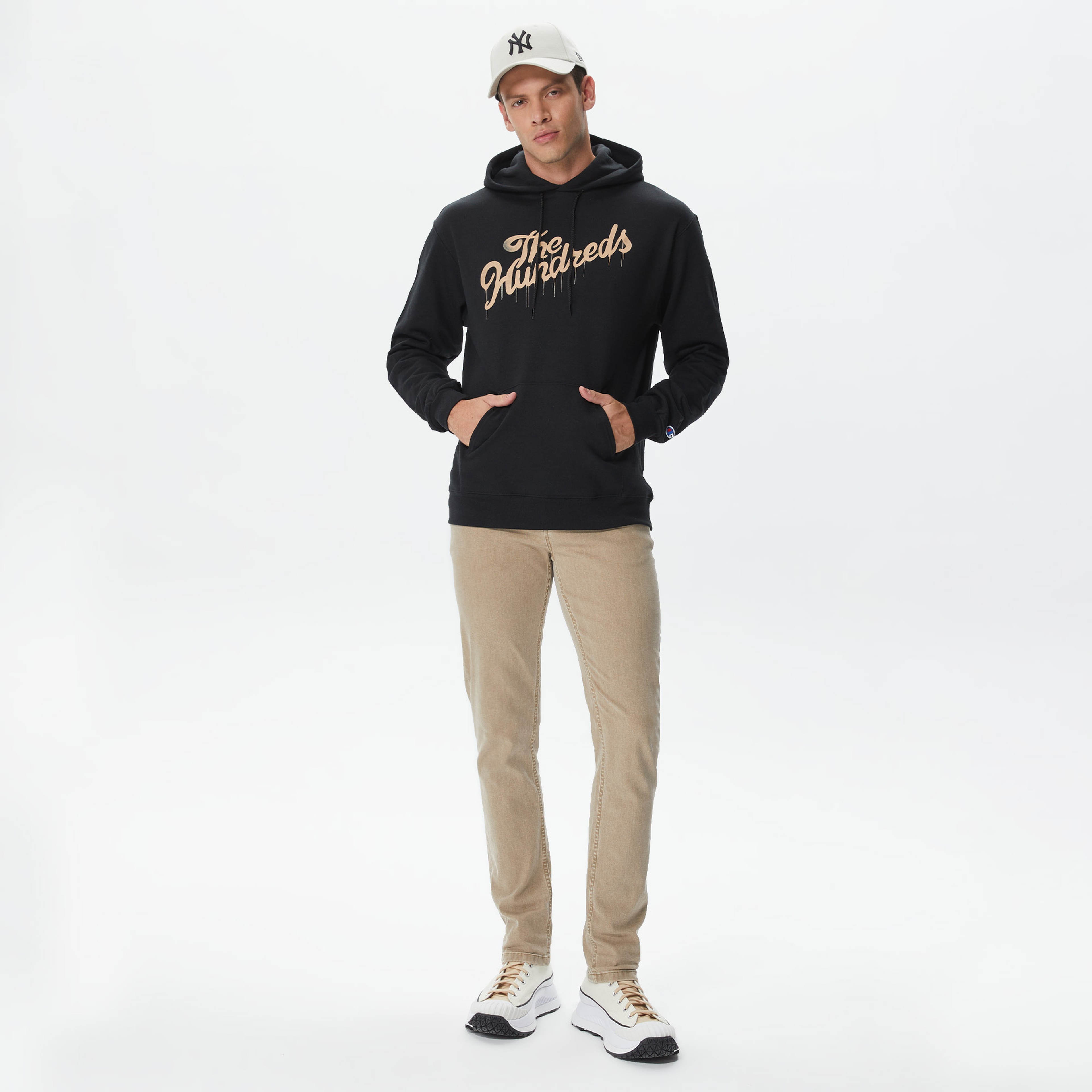 The Hundreds Drip Slant Erkek Siyah Hoodie