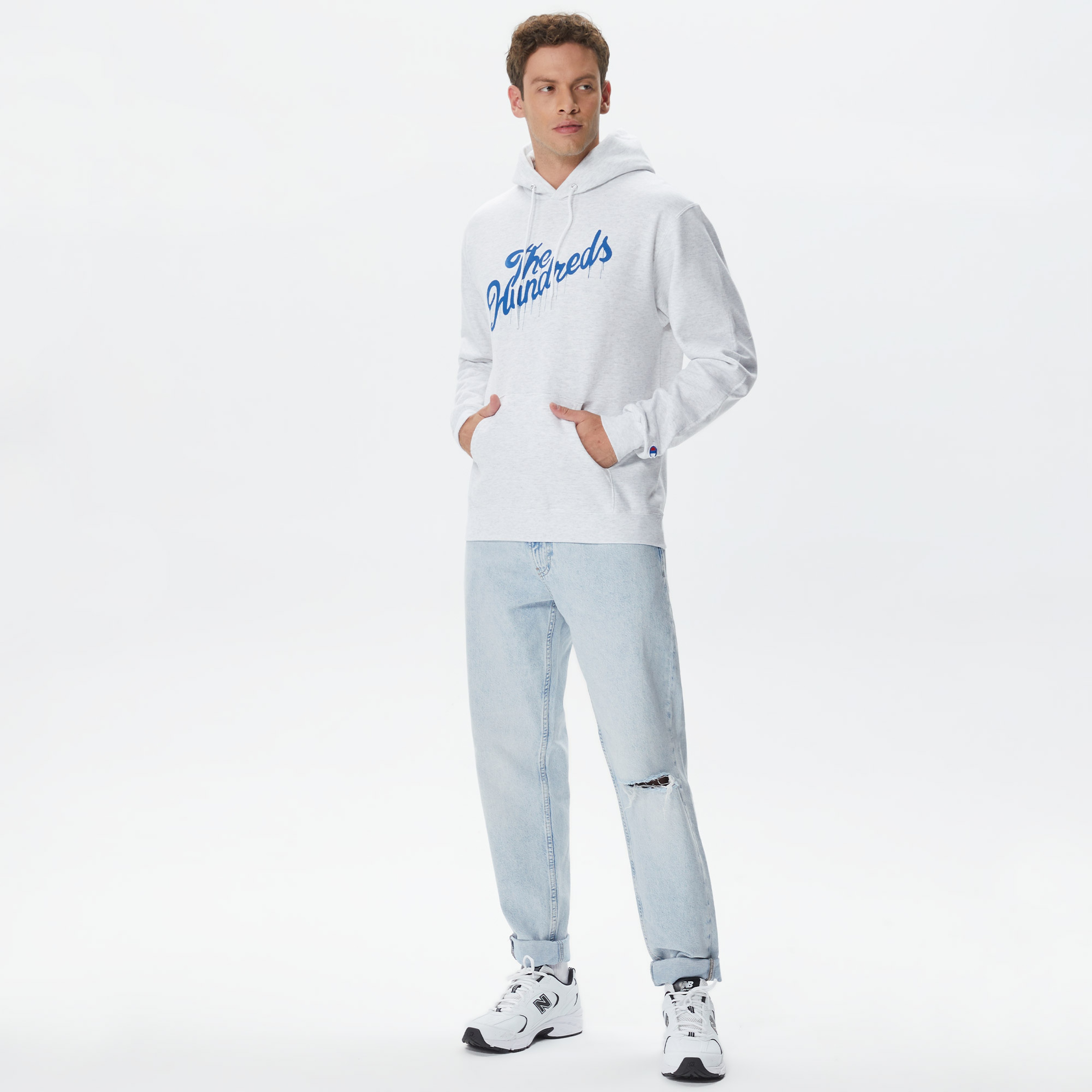 The Hundreds Drip Slant Erkek Gri Hoodie