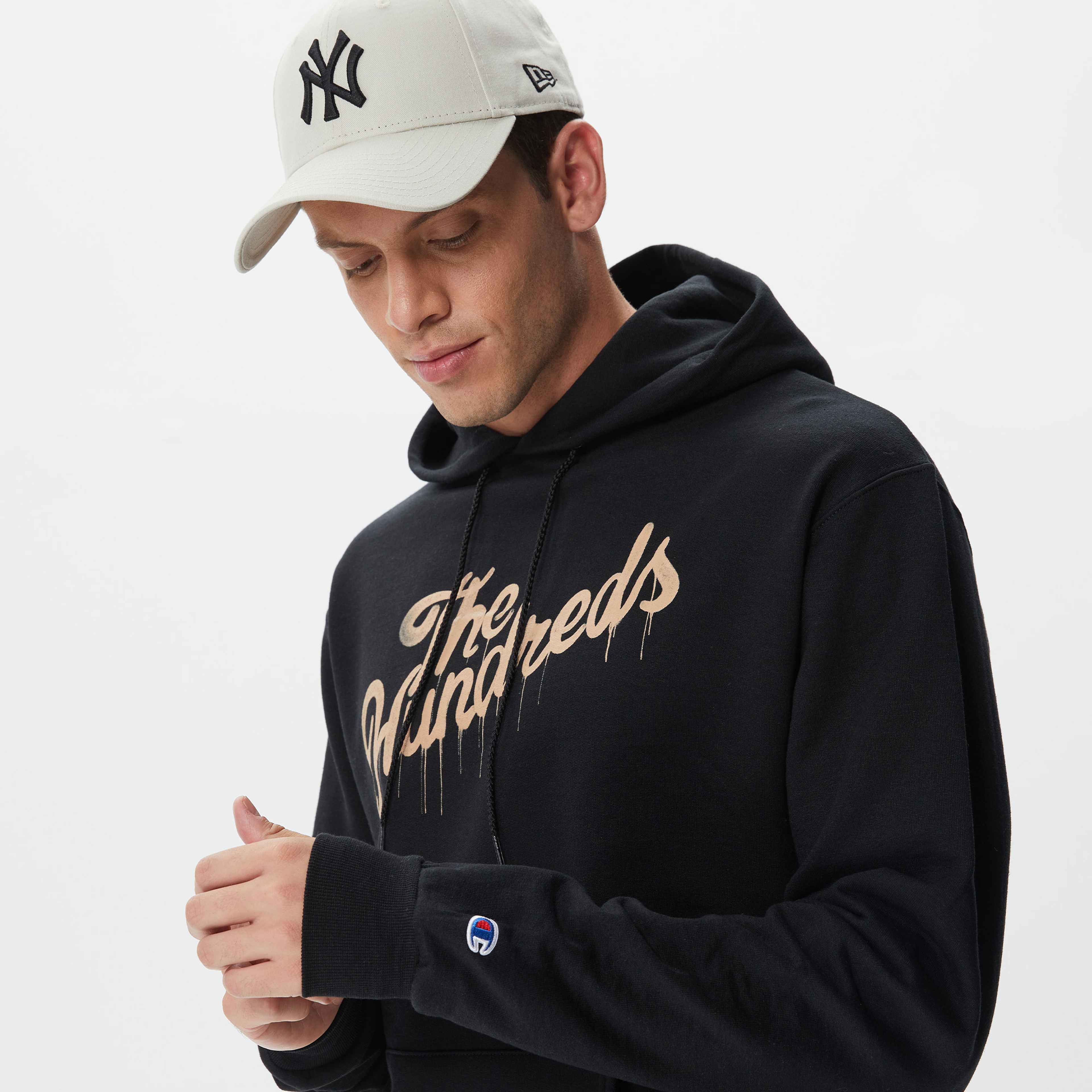 The Hundreds Drip Slant Erkek Siyah Hoodie