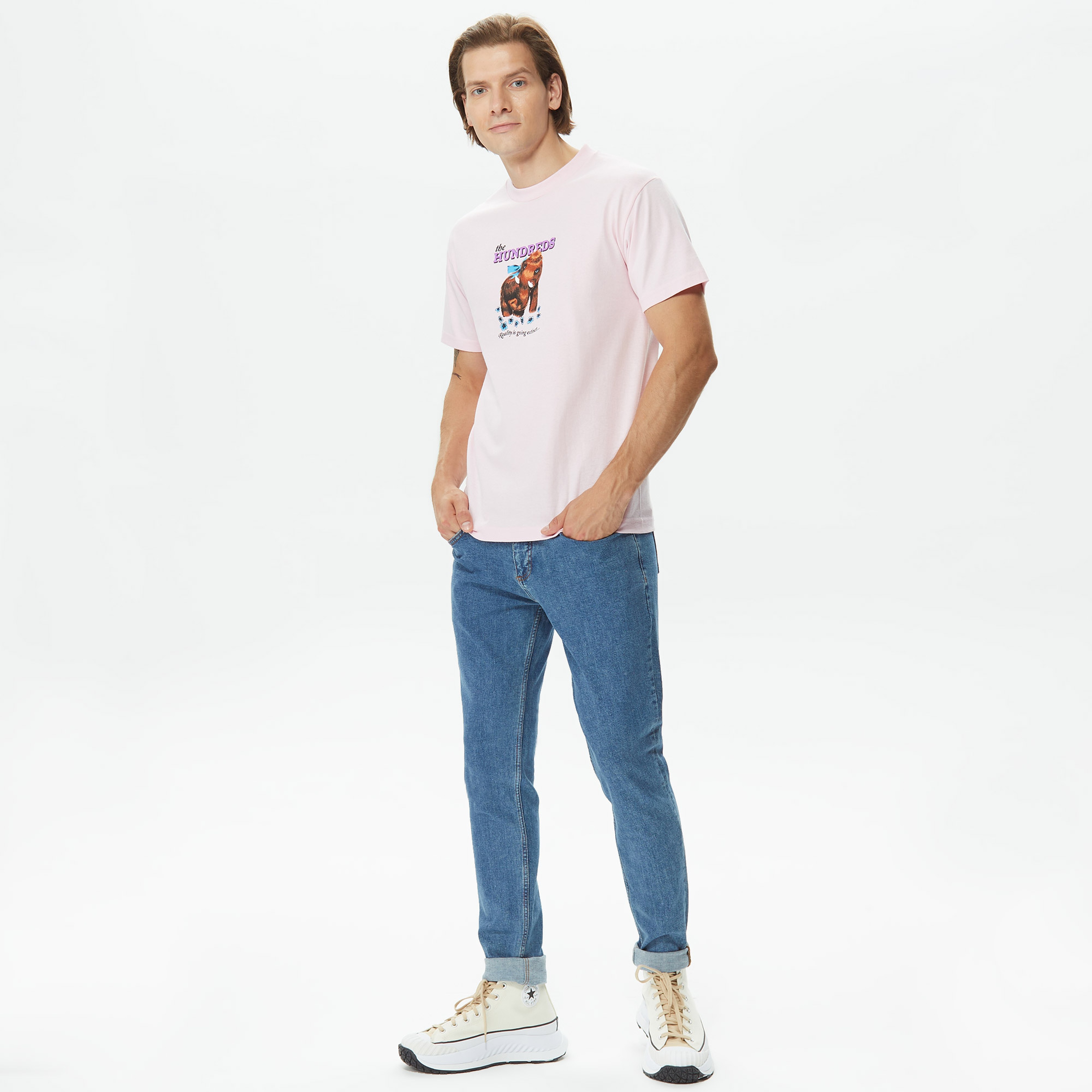 The Hundreds Once Upon a Time Erkek Pembe T-Shirt