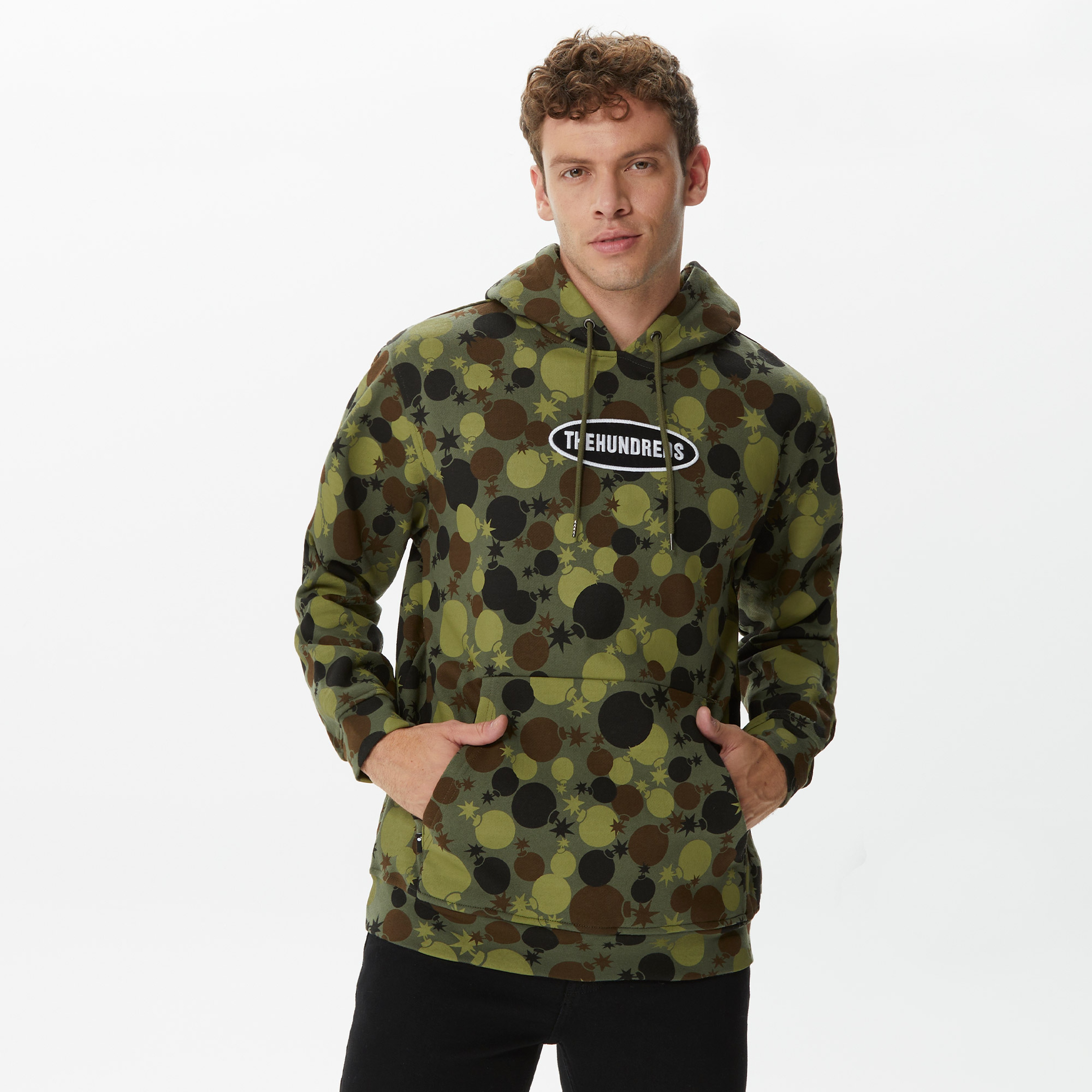 The Hundreds Bubbles Erkek Yeşil Hoodie