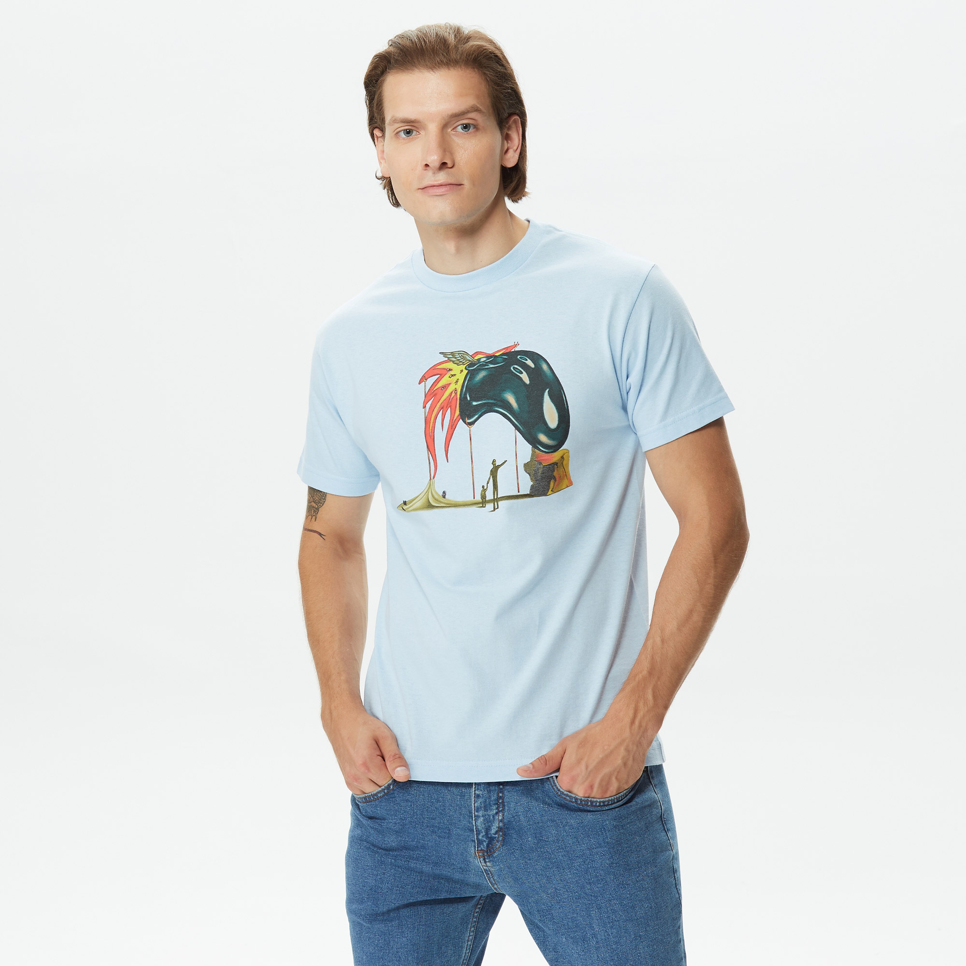 The Hundreds Salvador Adam Erkek Mavi T-Shirt