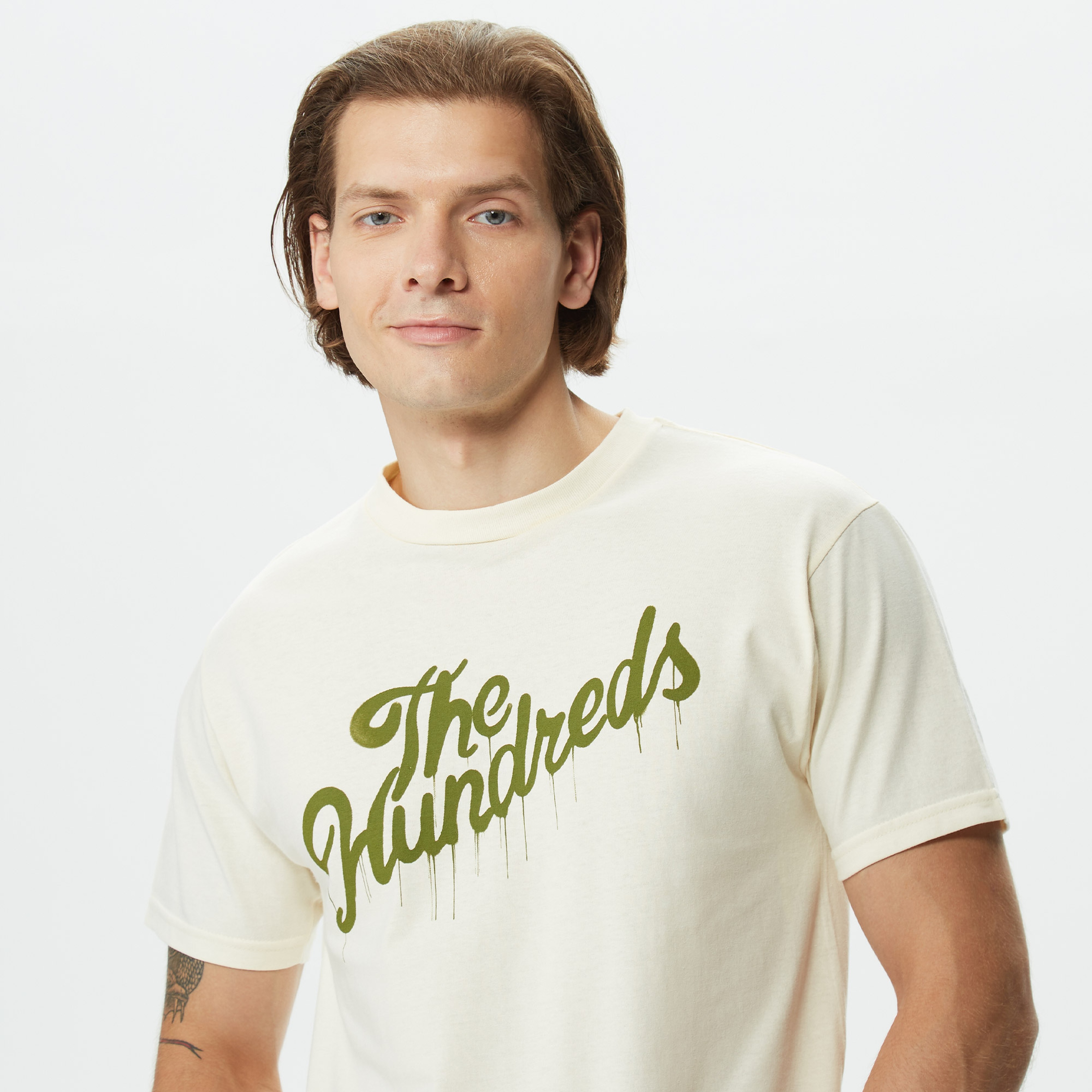 The Hundreds Drip Slant Erkek Krem T-Shirt