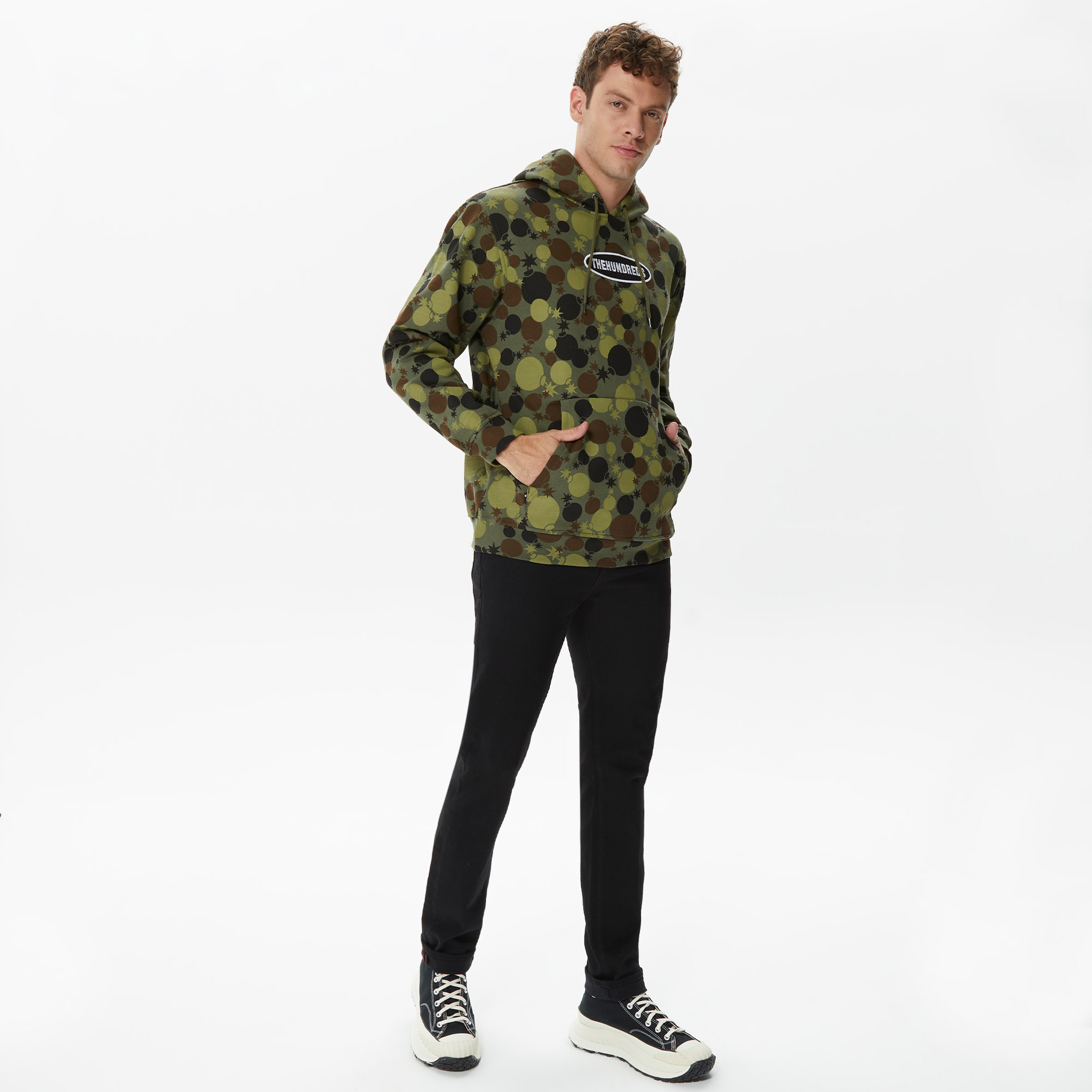 The Hundreds Bubbles Erkek Yeşil Hoodie