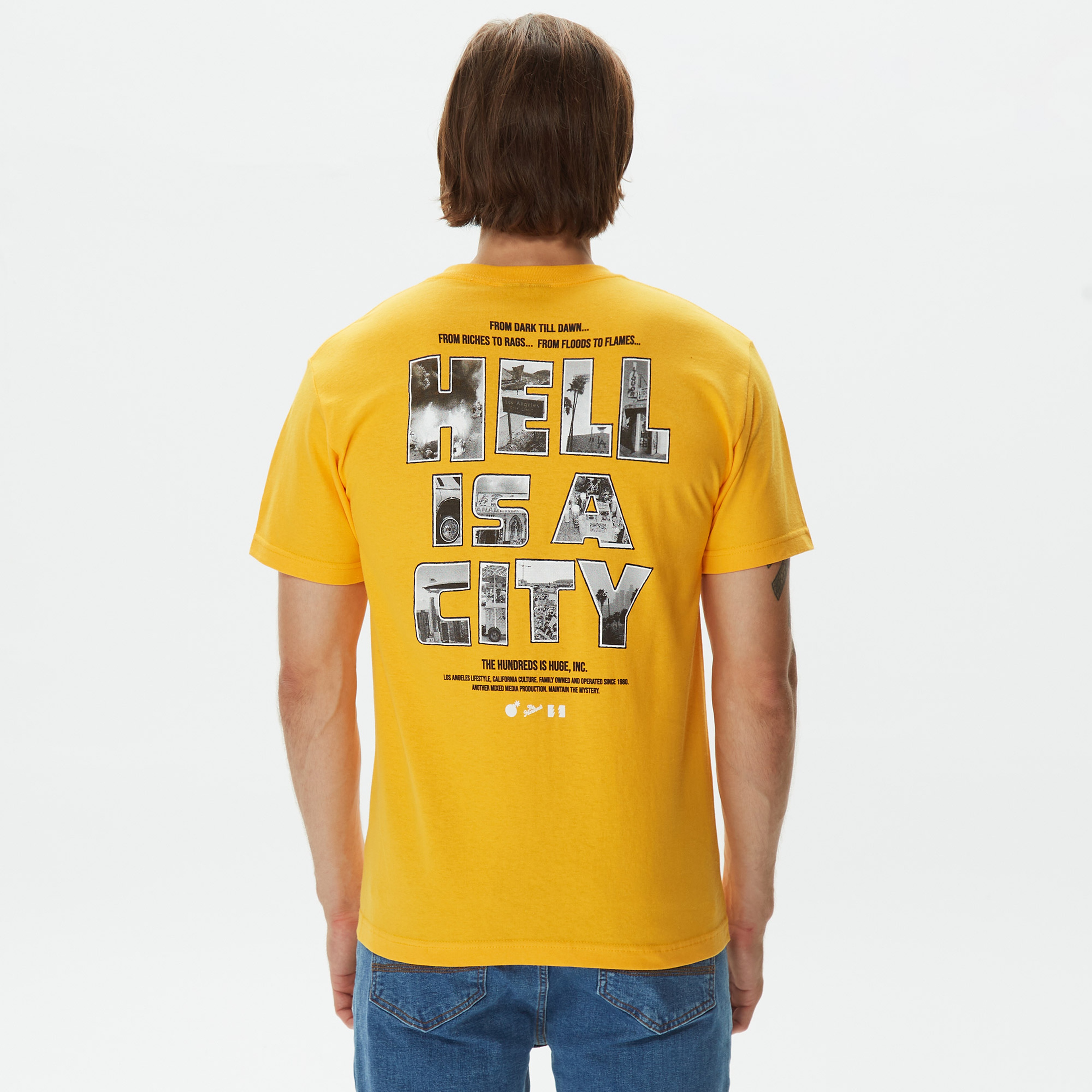 The Hundreds Hell Is A City Erkek Sarı T-Shirt