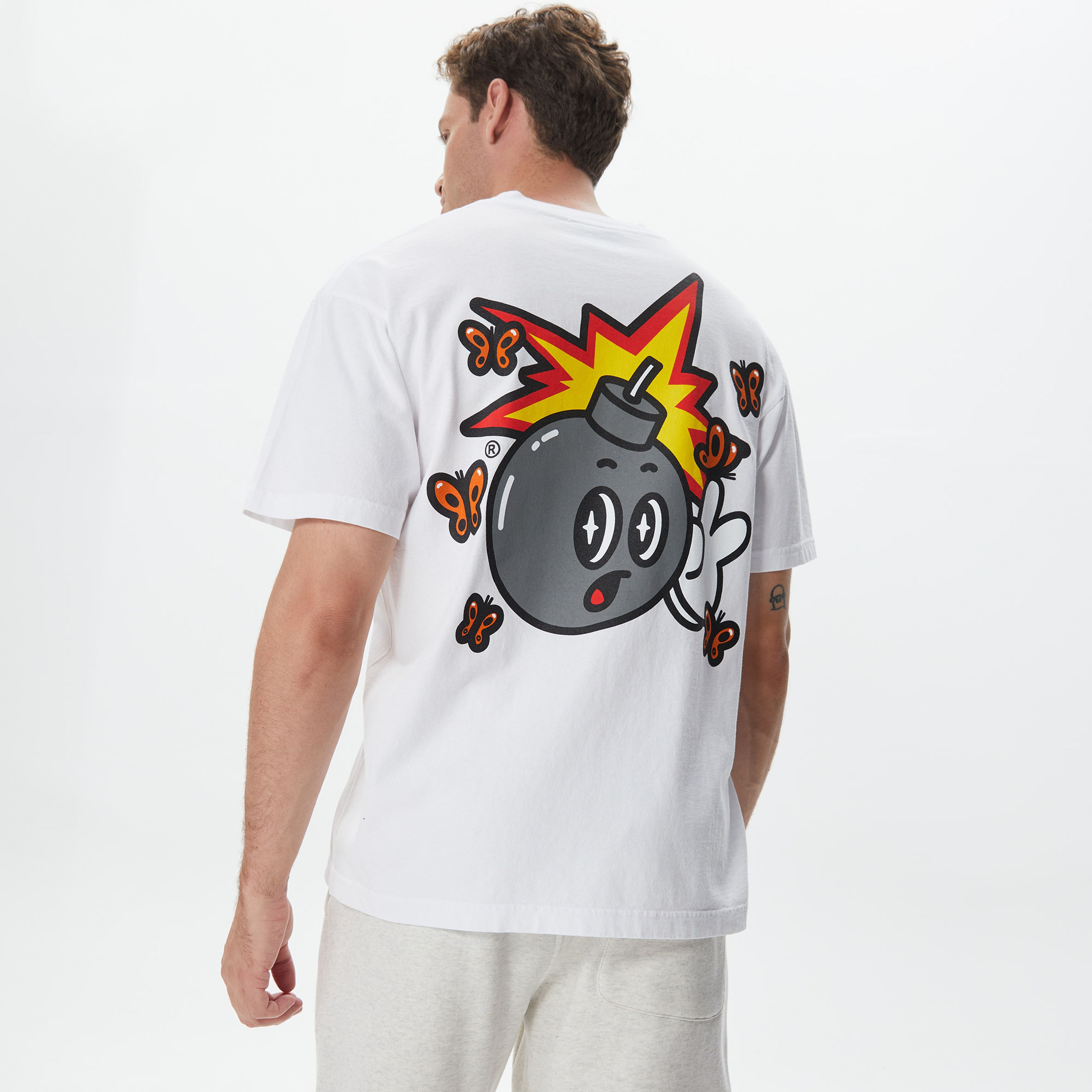 The Hundreds Butterfly Adam Erkek Beyaz T-Shirt