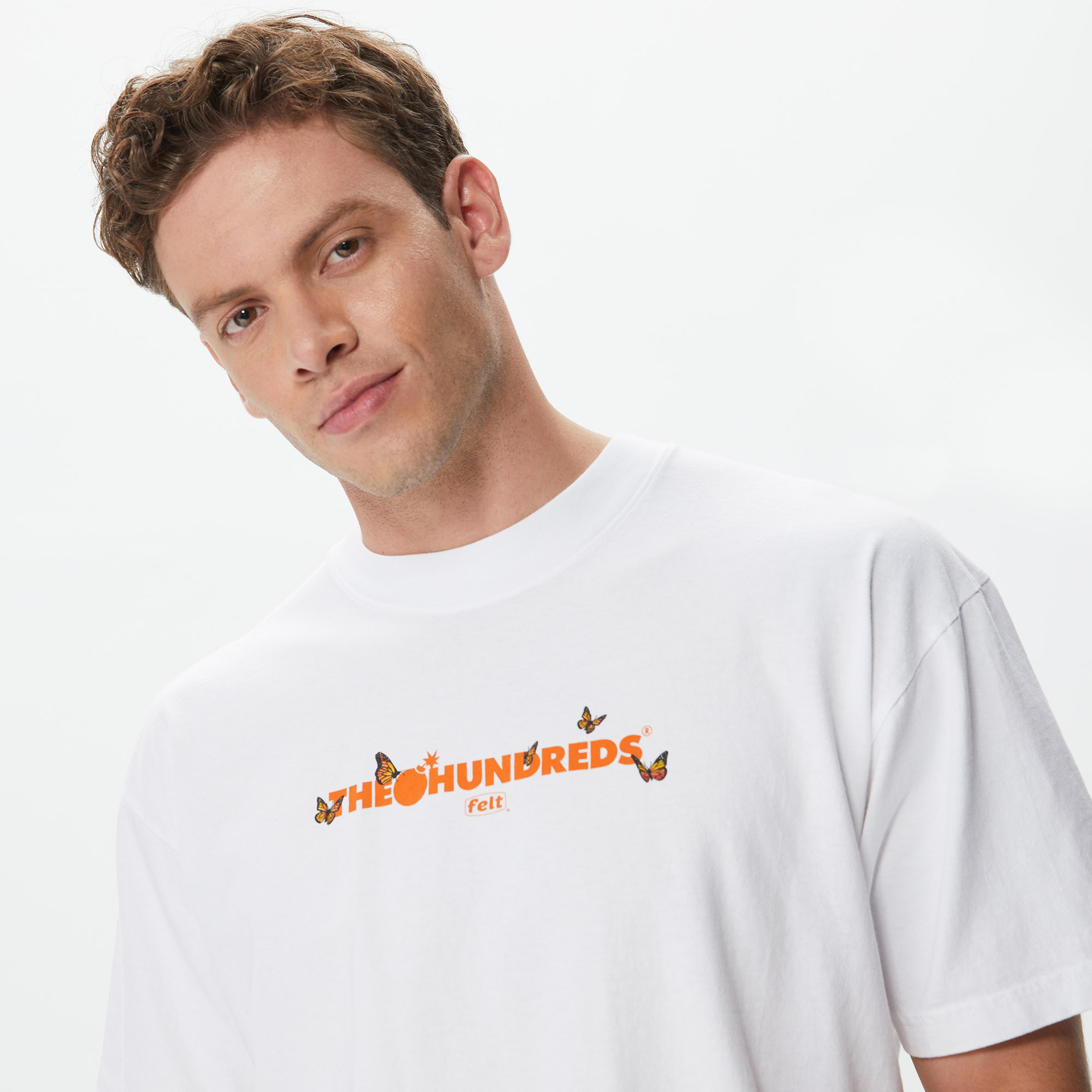 The Hundreds Butterfly Adam Erkek Beyaz T-Shirt