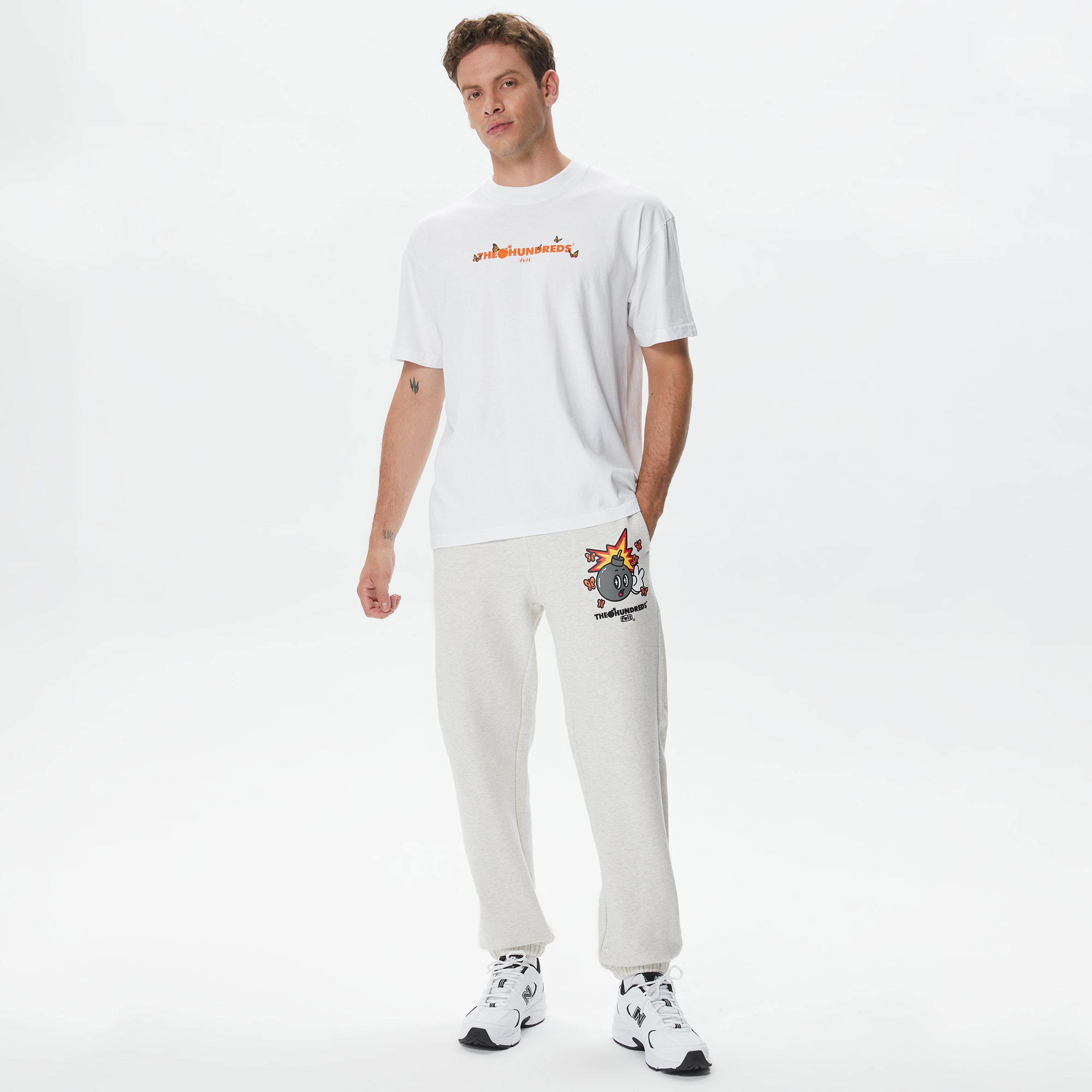 The Hundreds Butterfly Adam Erkek Beyaz T-Shirt