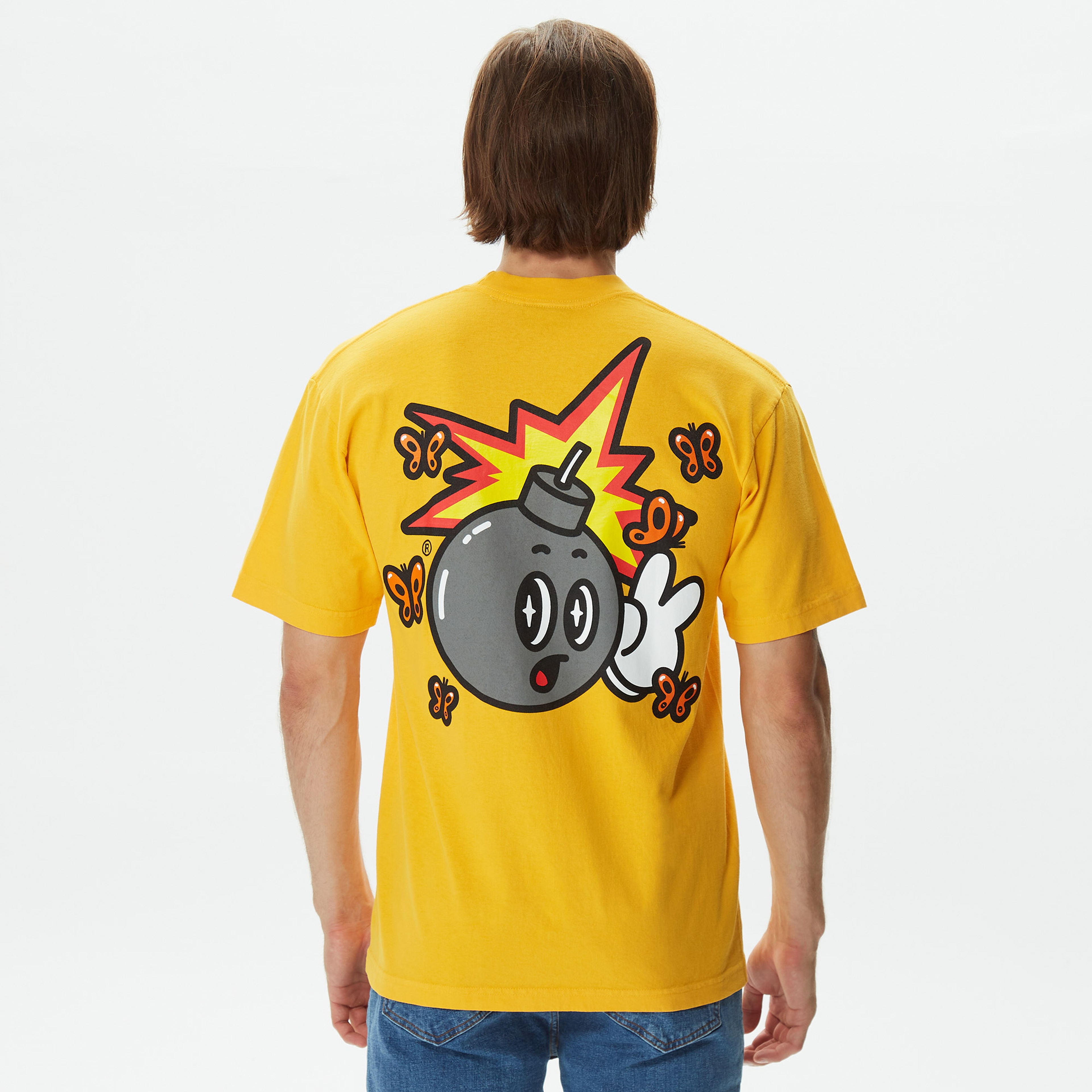 The Hundreds Butterfly Adam Erkek Sarı T-Shirt
