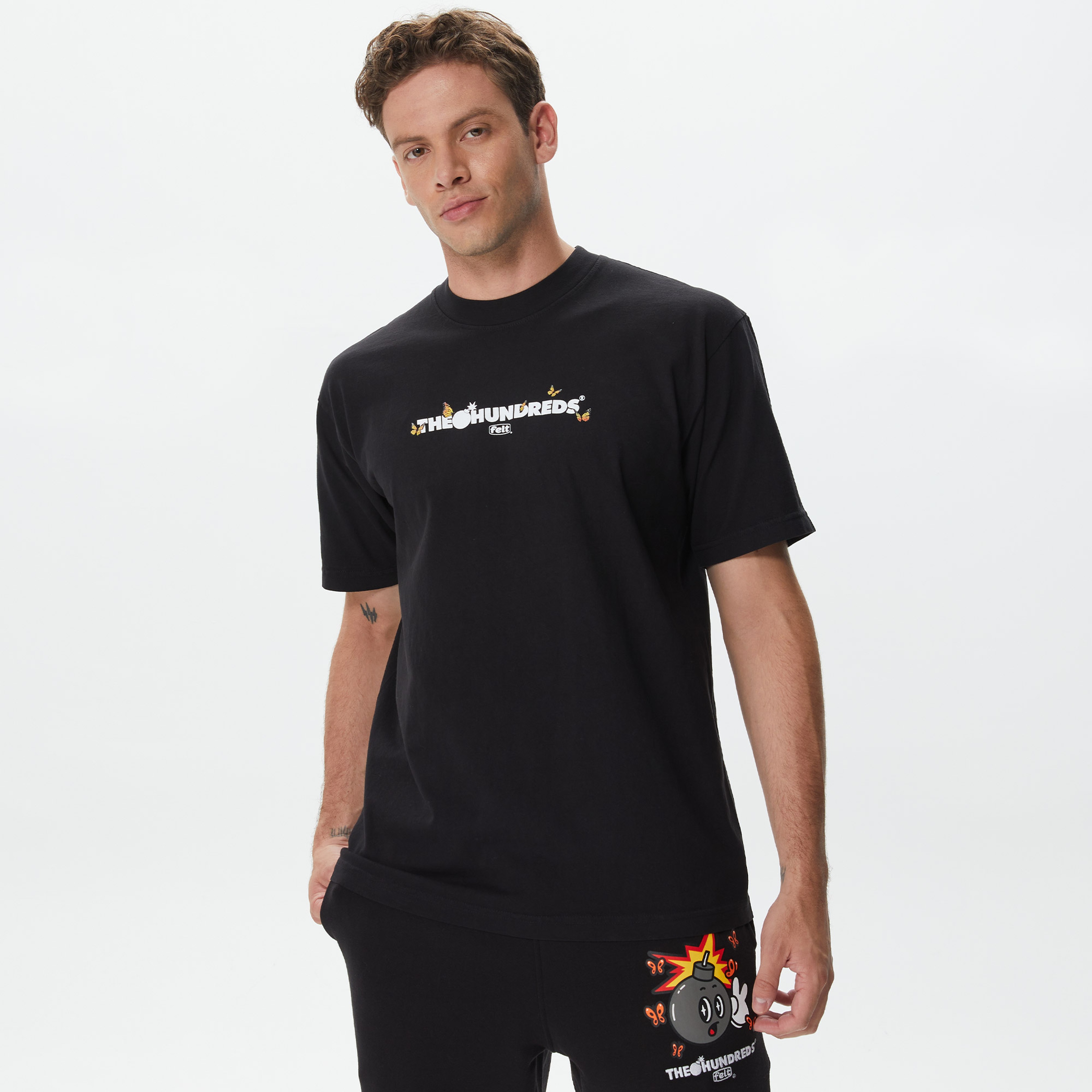 The Hundreds Butterfly Adam Erkek Siyah T-Shirt