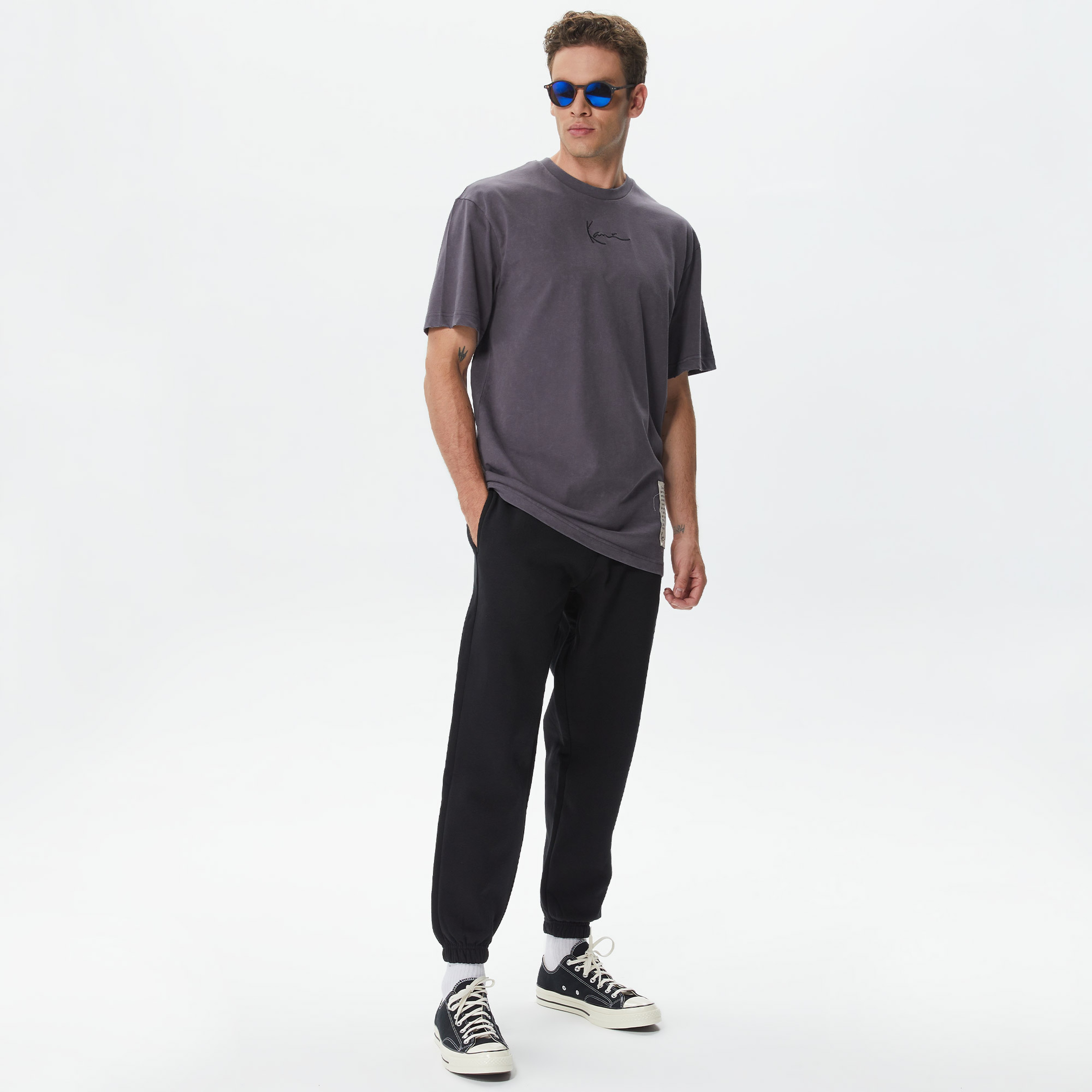 Karl Kani Small Signature Essential Regular Fit Erkek Siyah Eşofman Altı