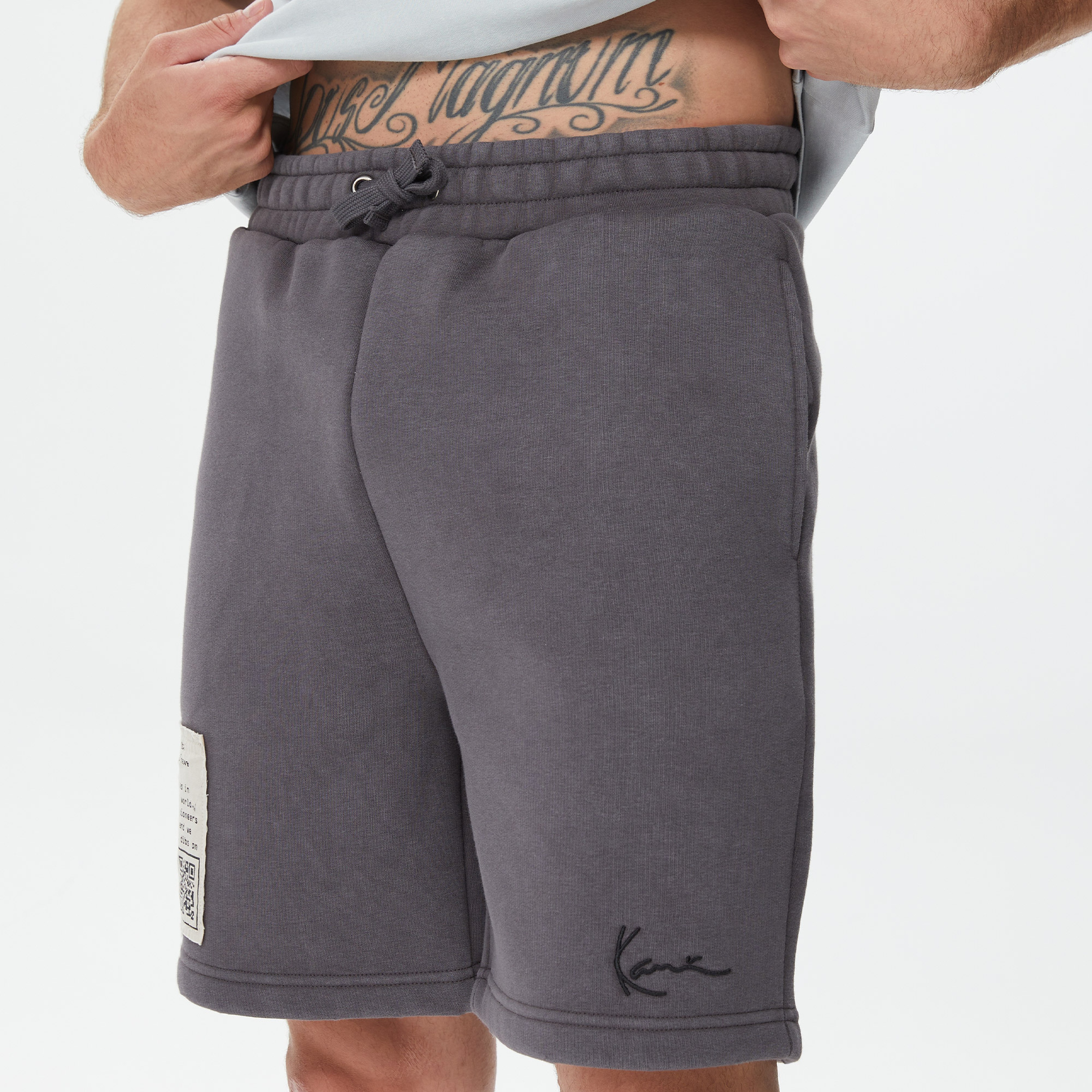 Karl Kani Small Signature Destroyed Sweat Erkek Gri Şort