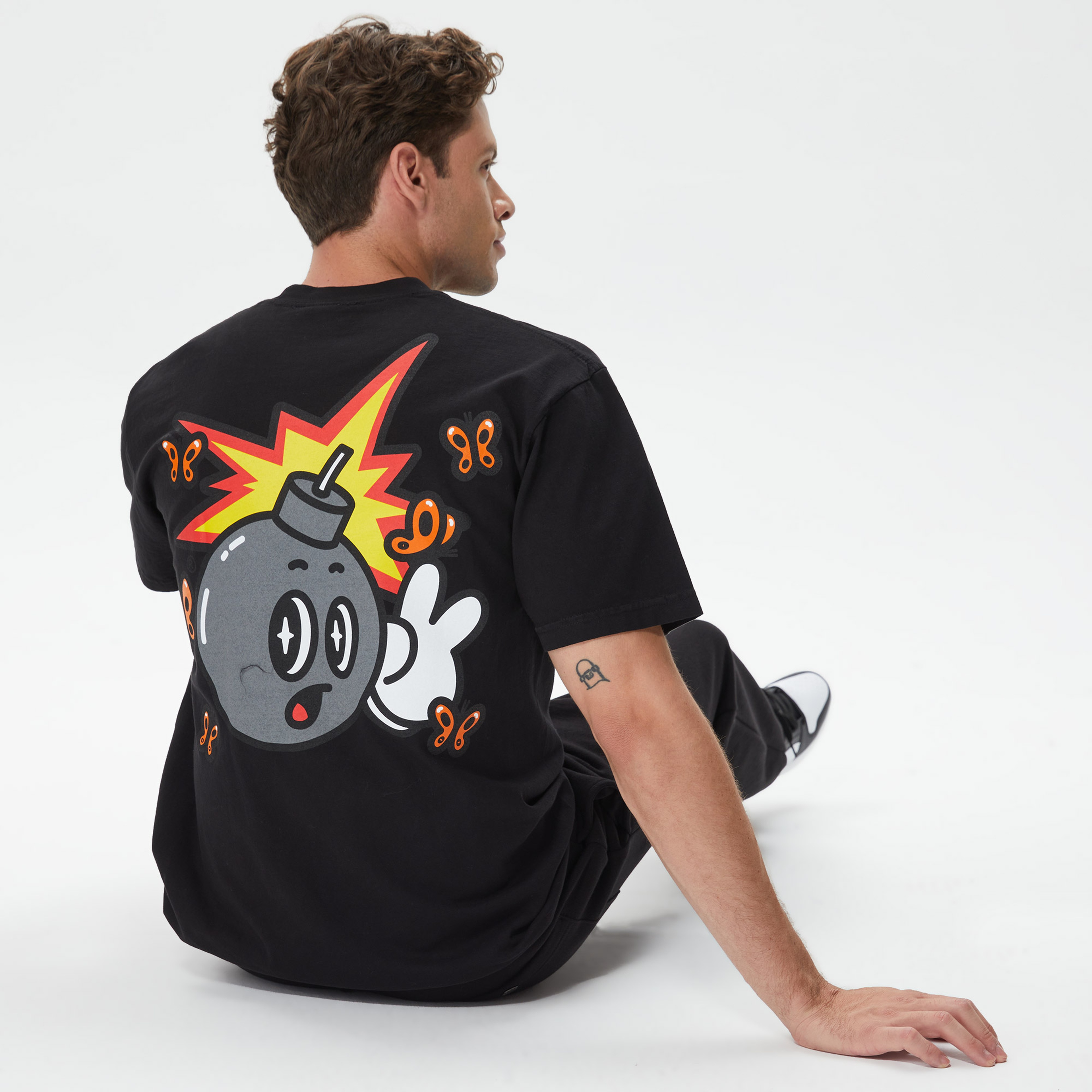 The Hundreds Butterfly Adam Erkek Siyah T-Shirt