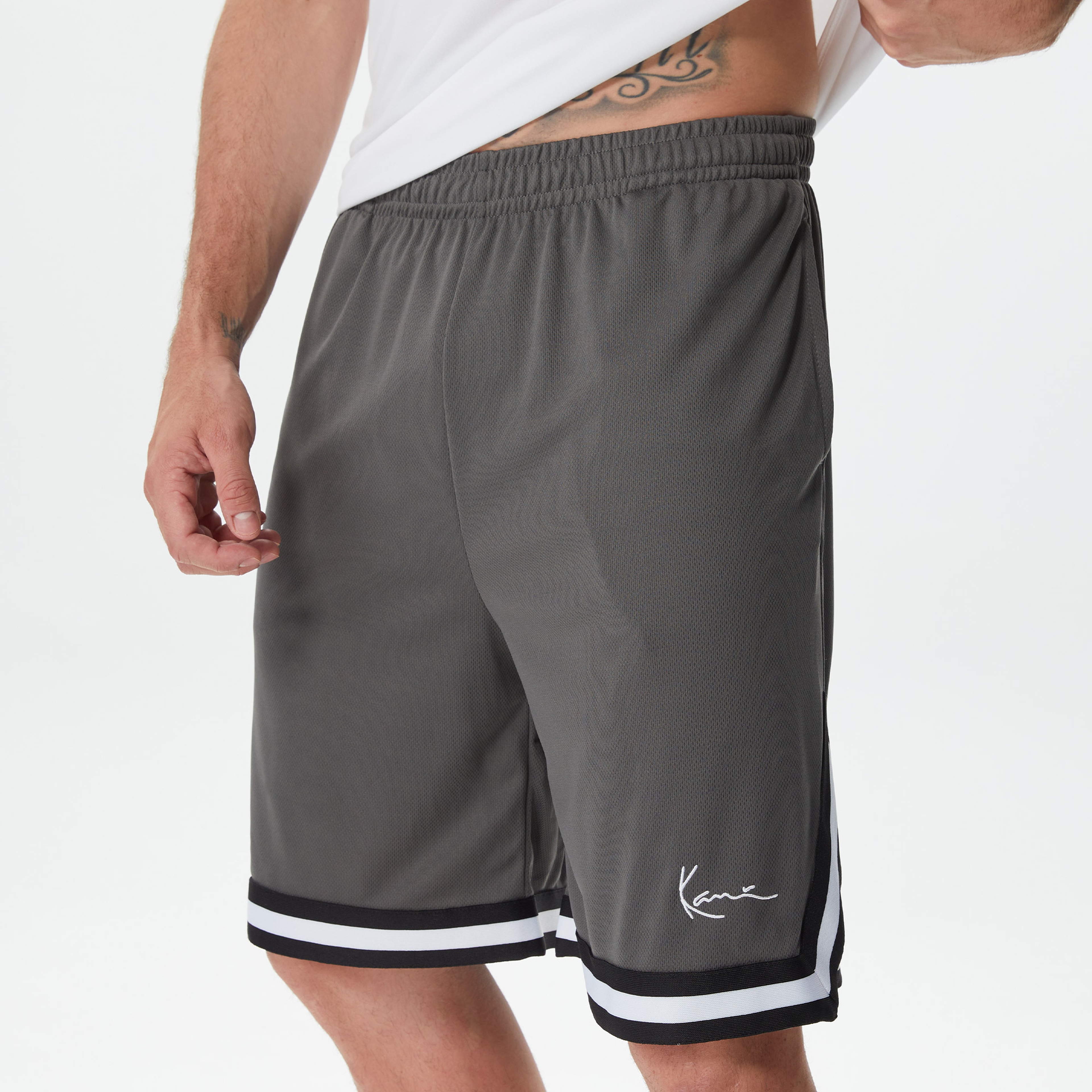 Karl Kani Small Signature Essential Mesh Erkek Gri Şort
