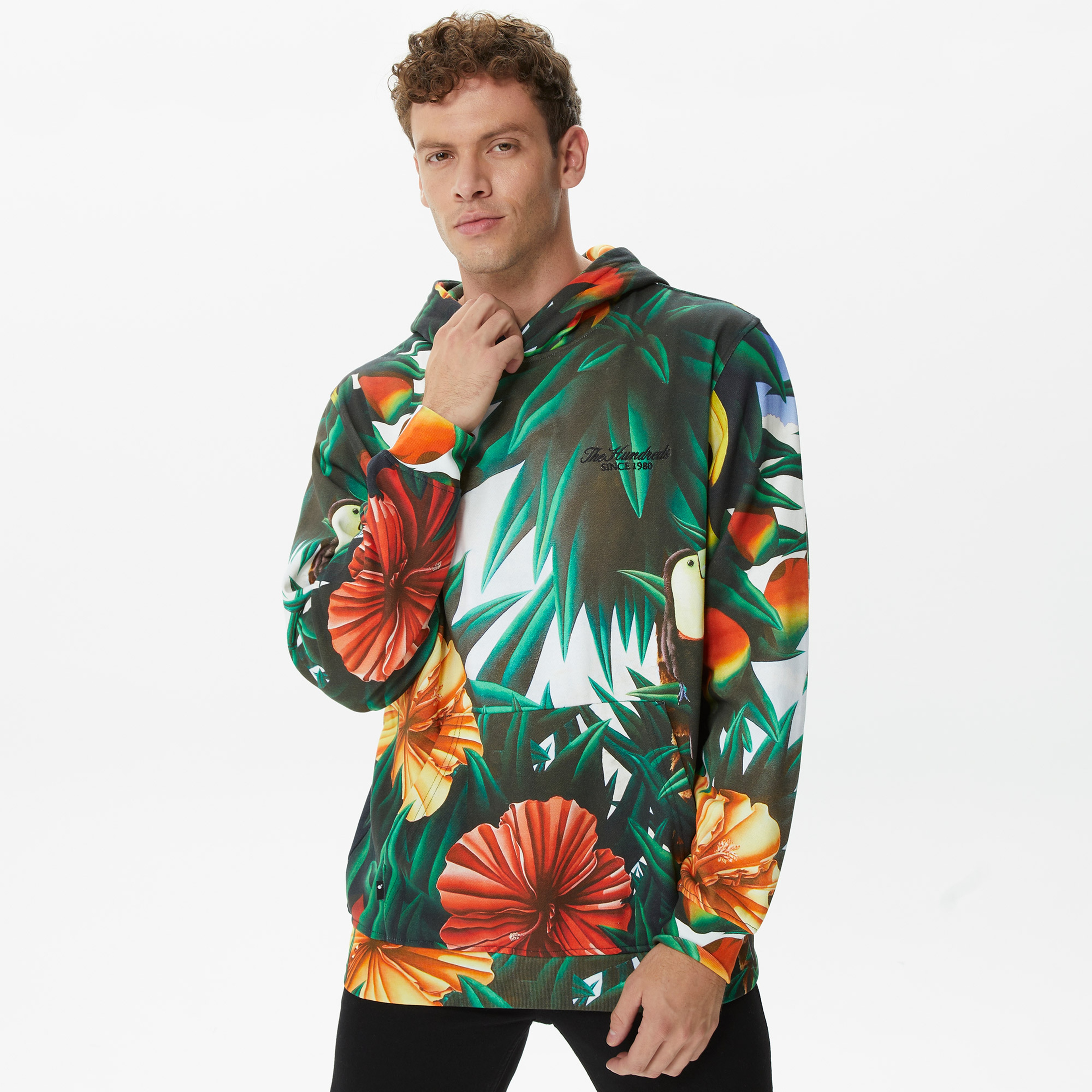 The Hundreds Flourish Pullover Erkek Yeşil Hoodie