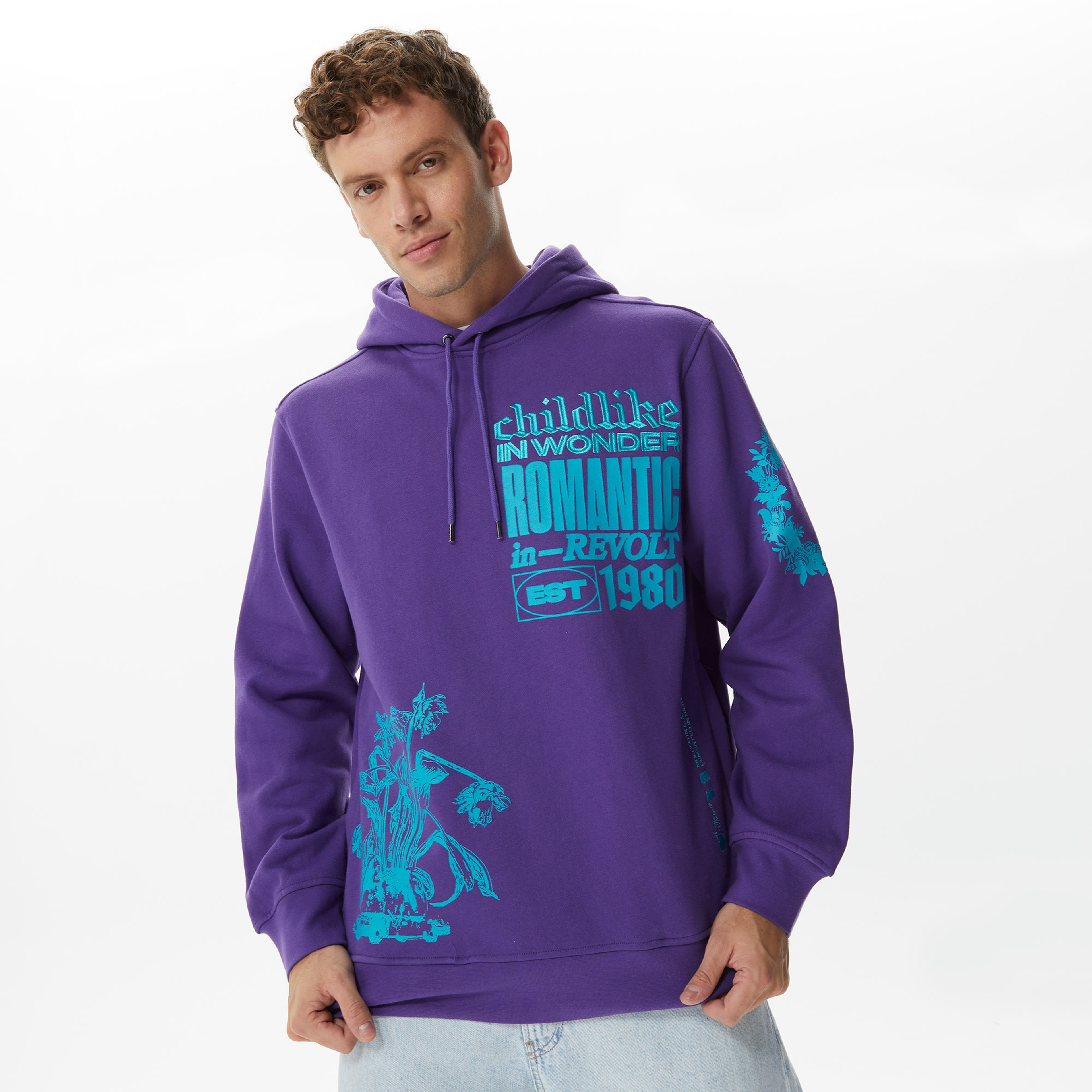 The Hundreds Wonder Pullover Erkek Mor Hoodie