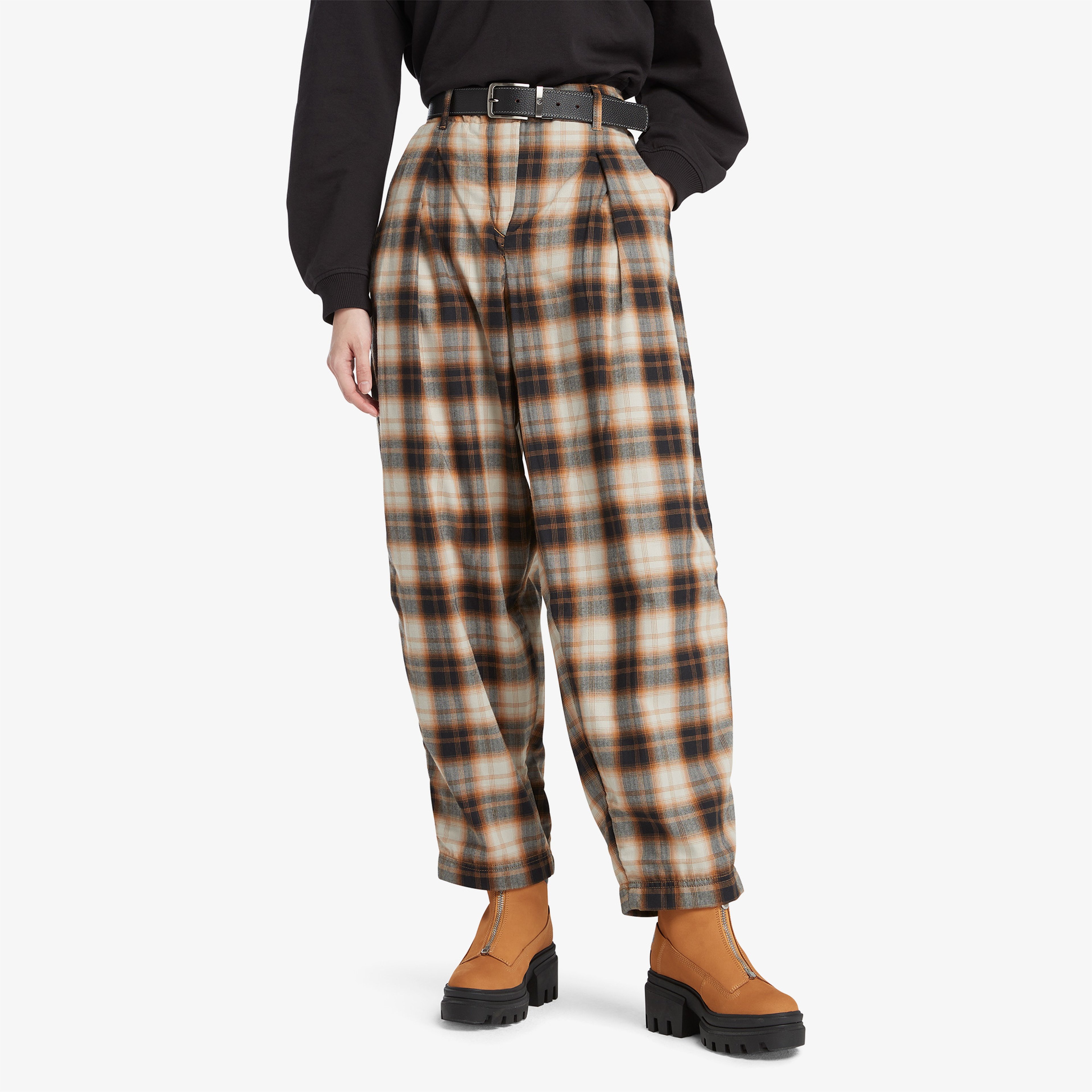 Timberland Plaid Kadın Kahverengi Pantolon