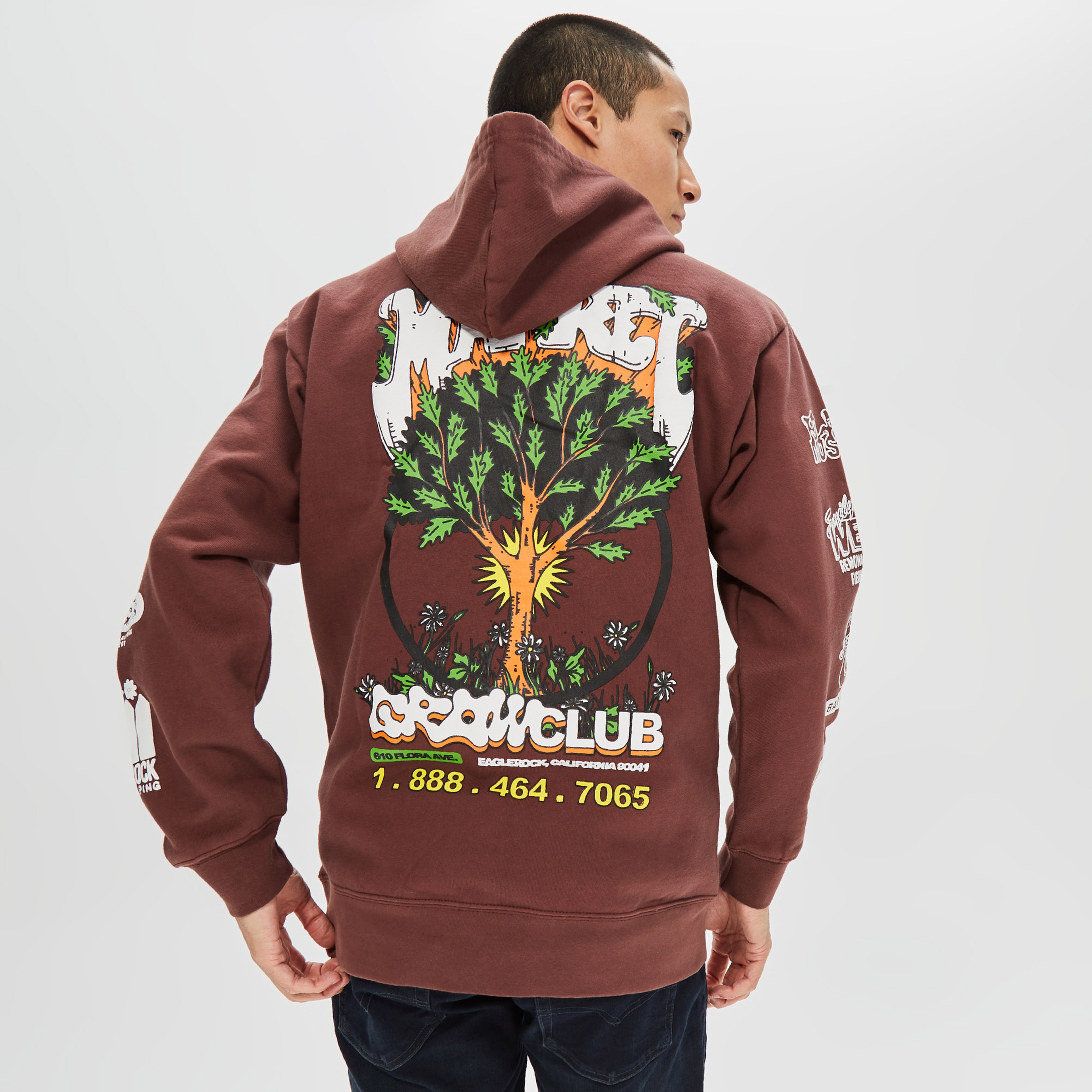 Market Growclub Erkek Kahverengi Hoodie