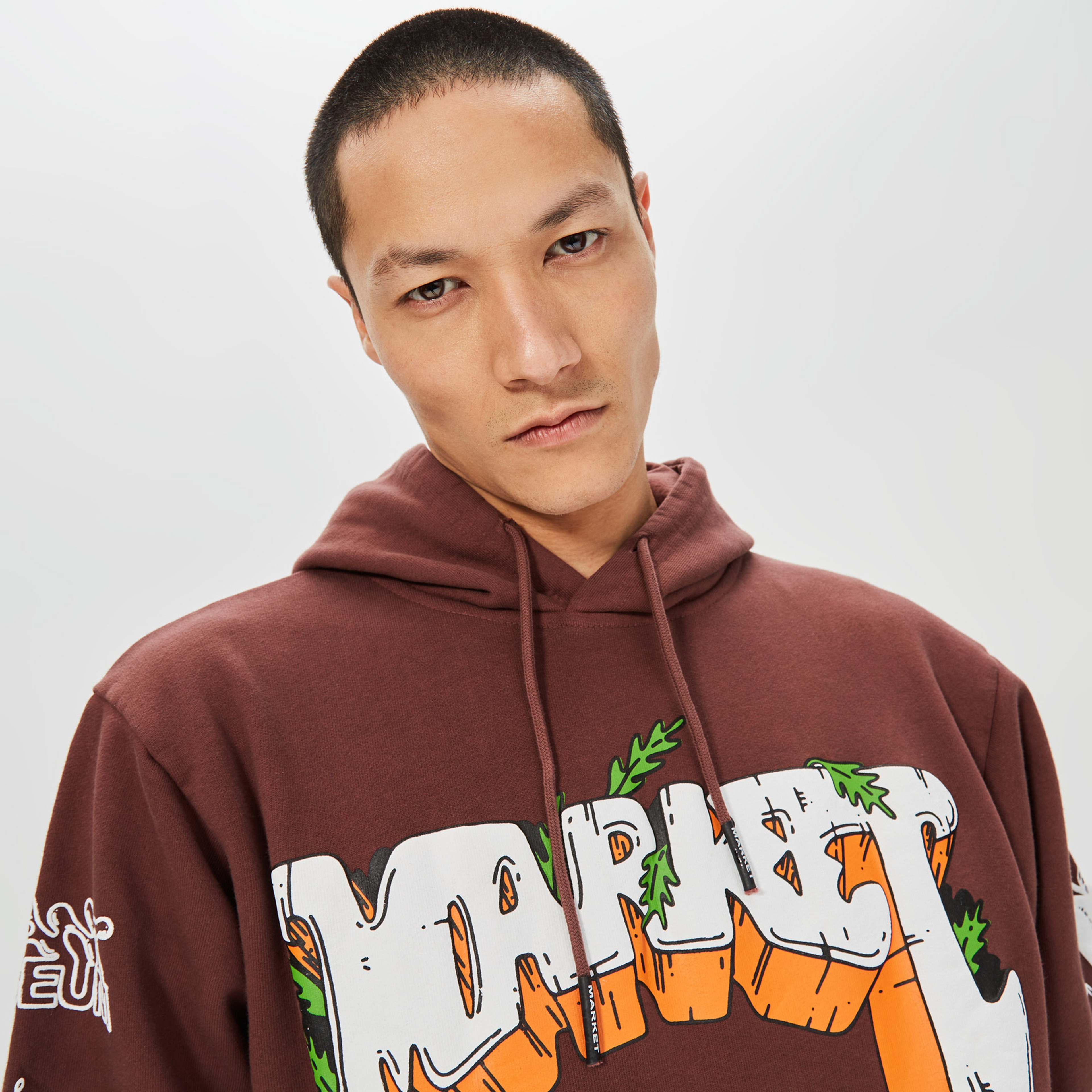 Market Growclub Erkek Kahverengi Hoodie