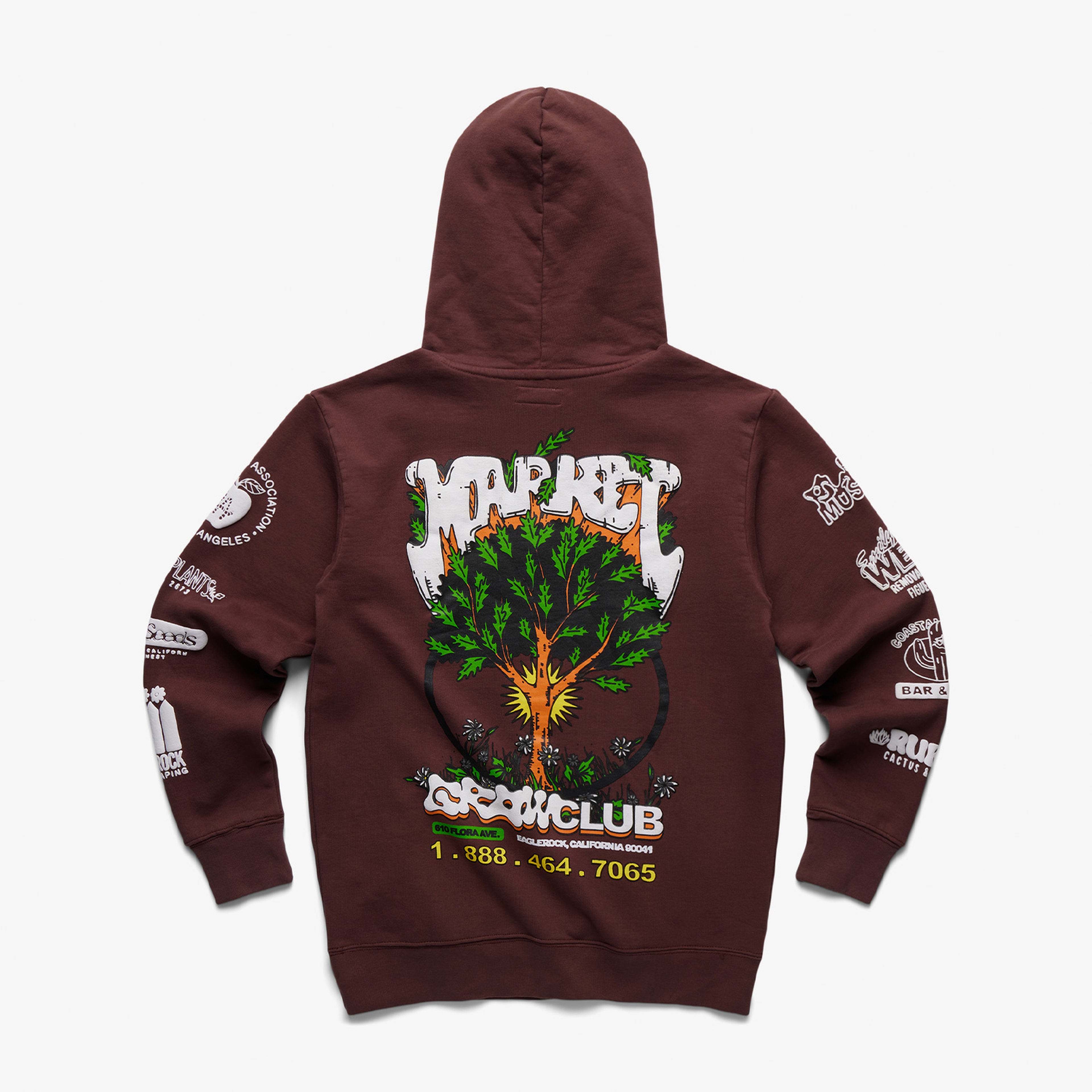 Market Growclub Erkek Kahverengi Hoodie