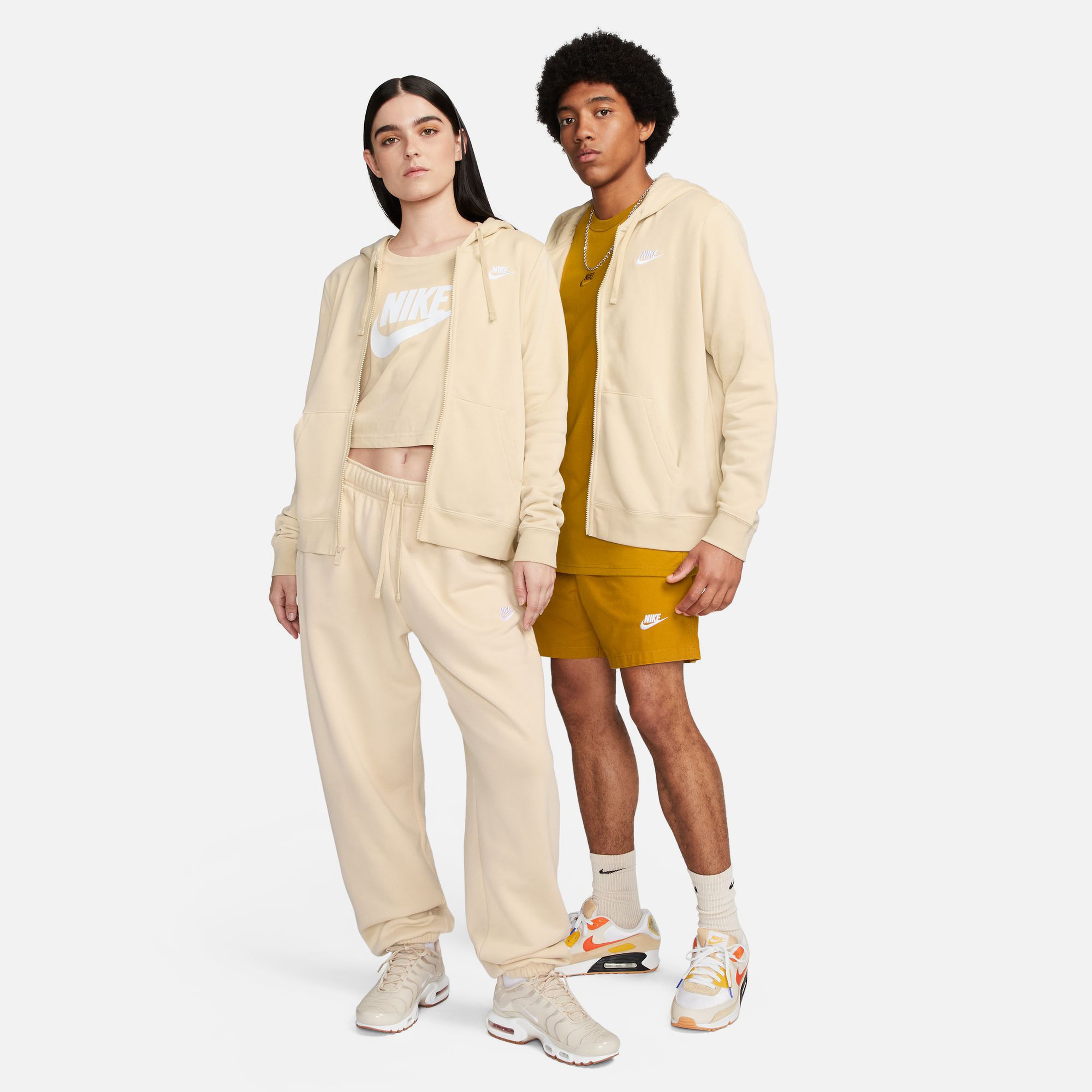 Nike Sportswear Club Fleece Kadın Krem Günlük Sweatshirt