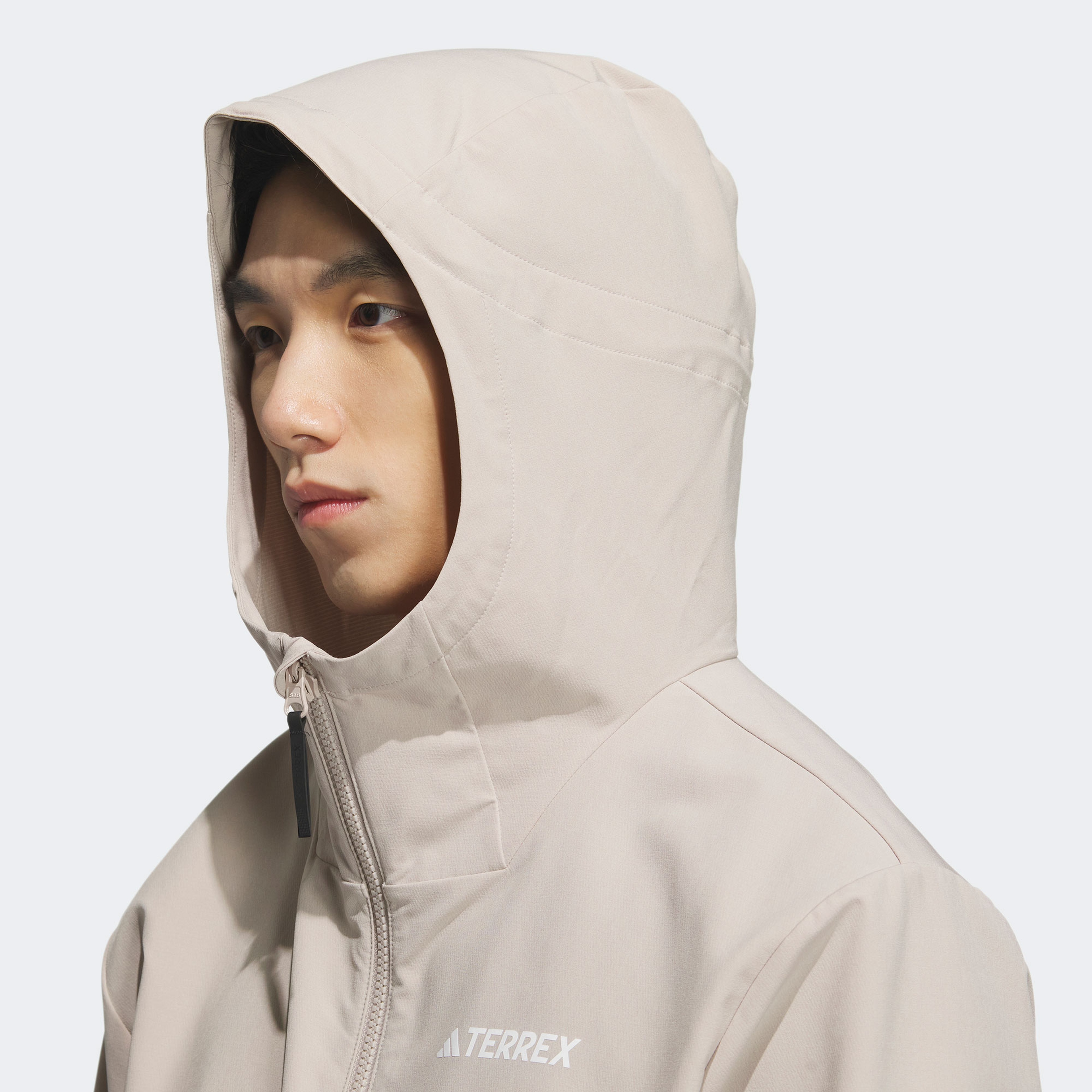 Adidas Terrex Brushed Soft Shell Erkek Beyaz Mont