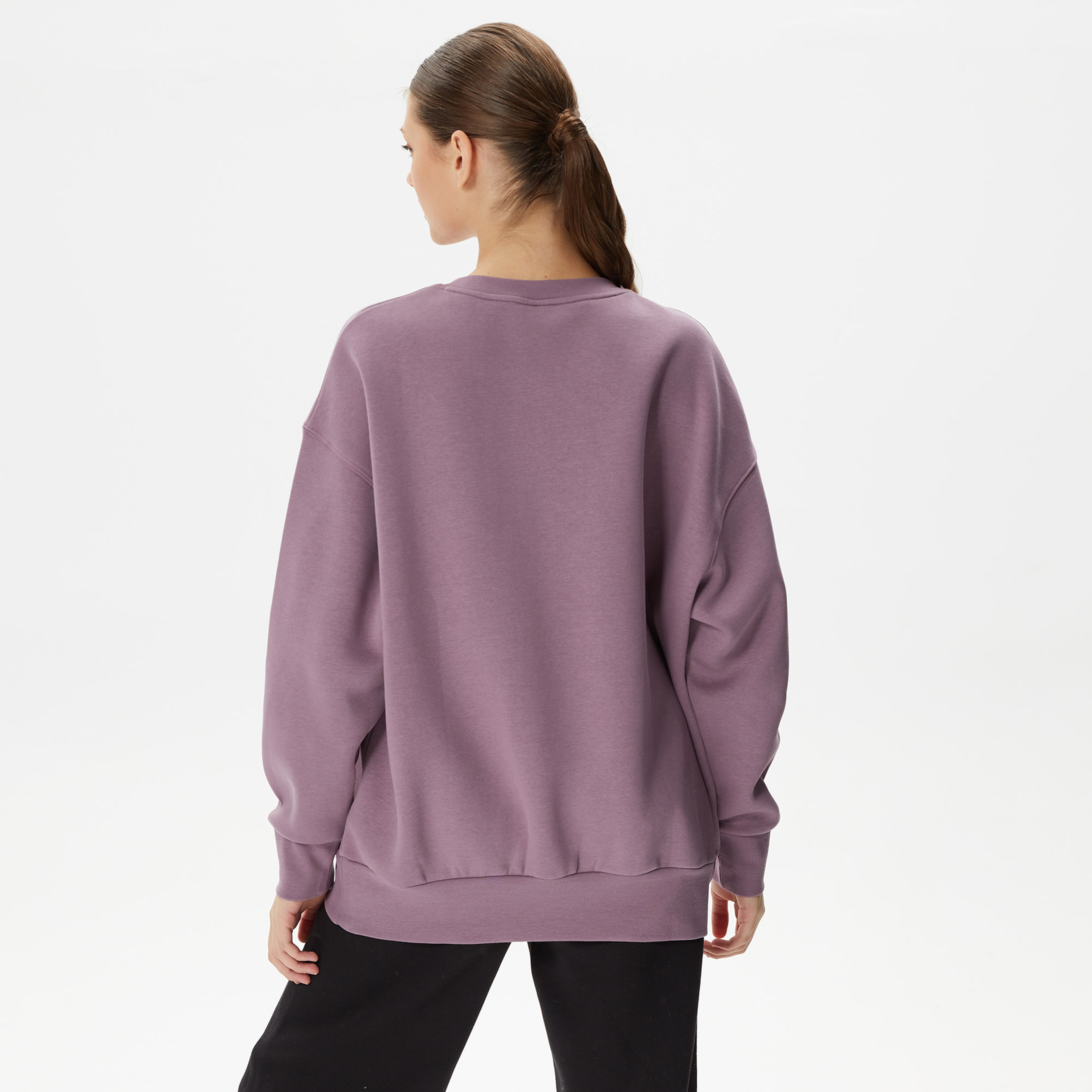 Under Armour Essential Flc Os Crew Kadın Mor Sweatshirt
