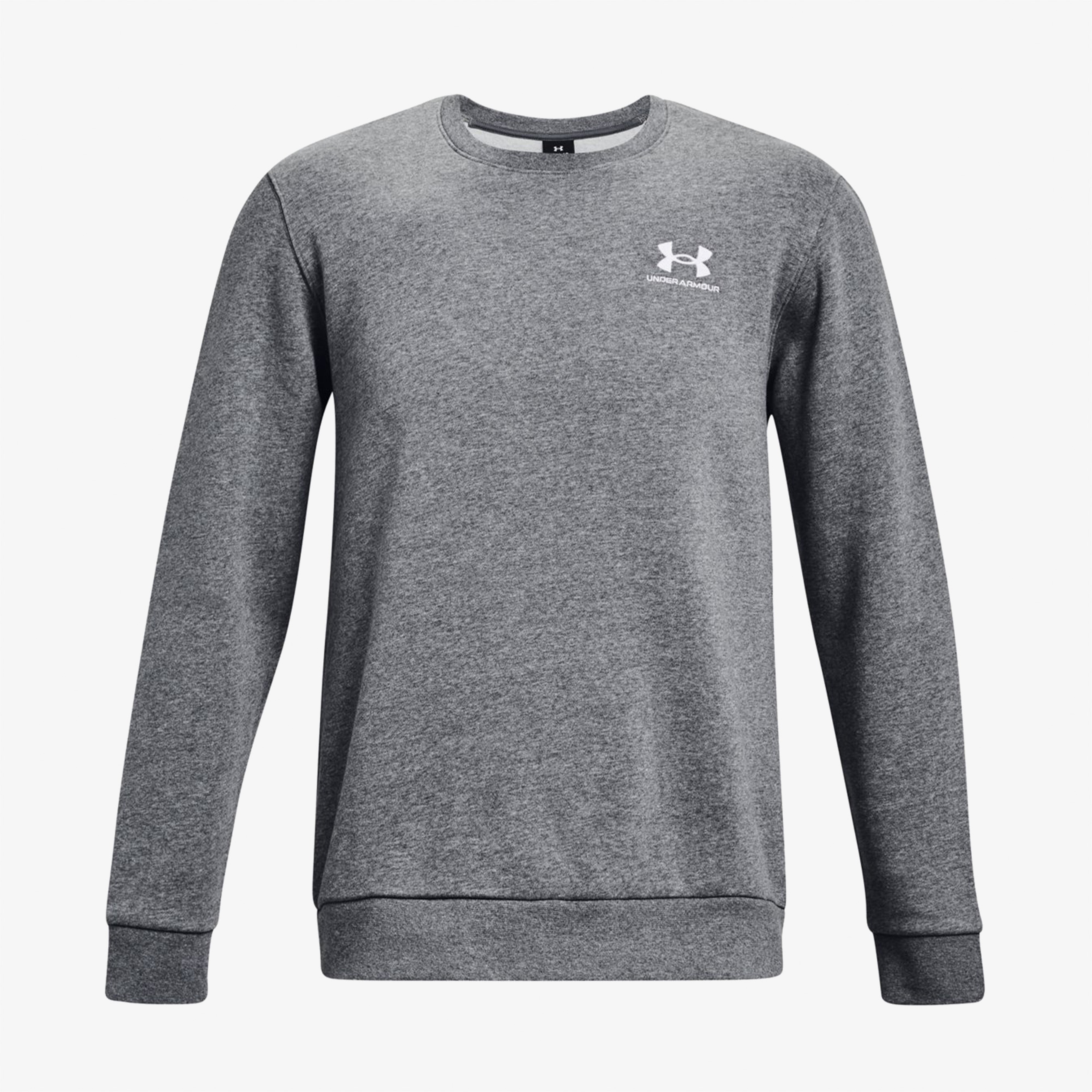 Under Armour Essential Fleece Bisiklet Yaka Erkek Gri Sweatshirt