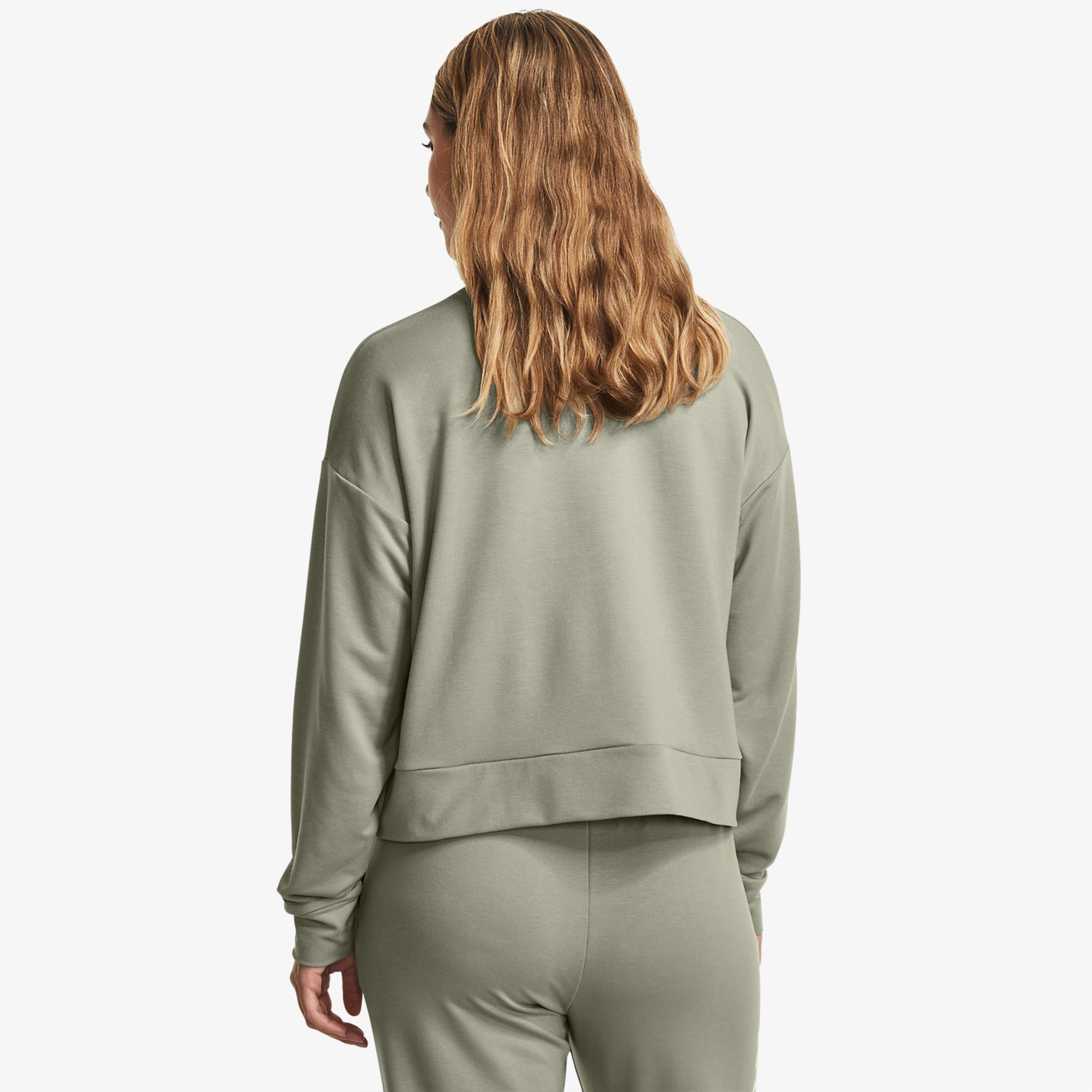 Under Armour Rival Terry Mock Kadın Yeşil Günlük Sweatshirt