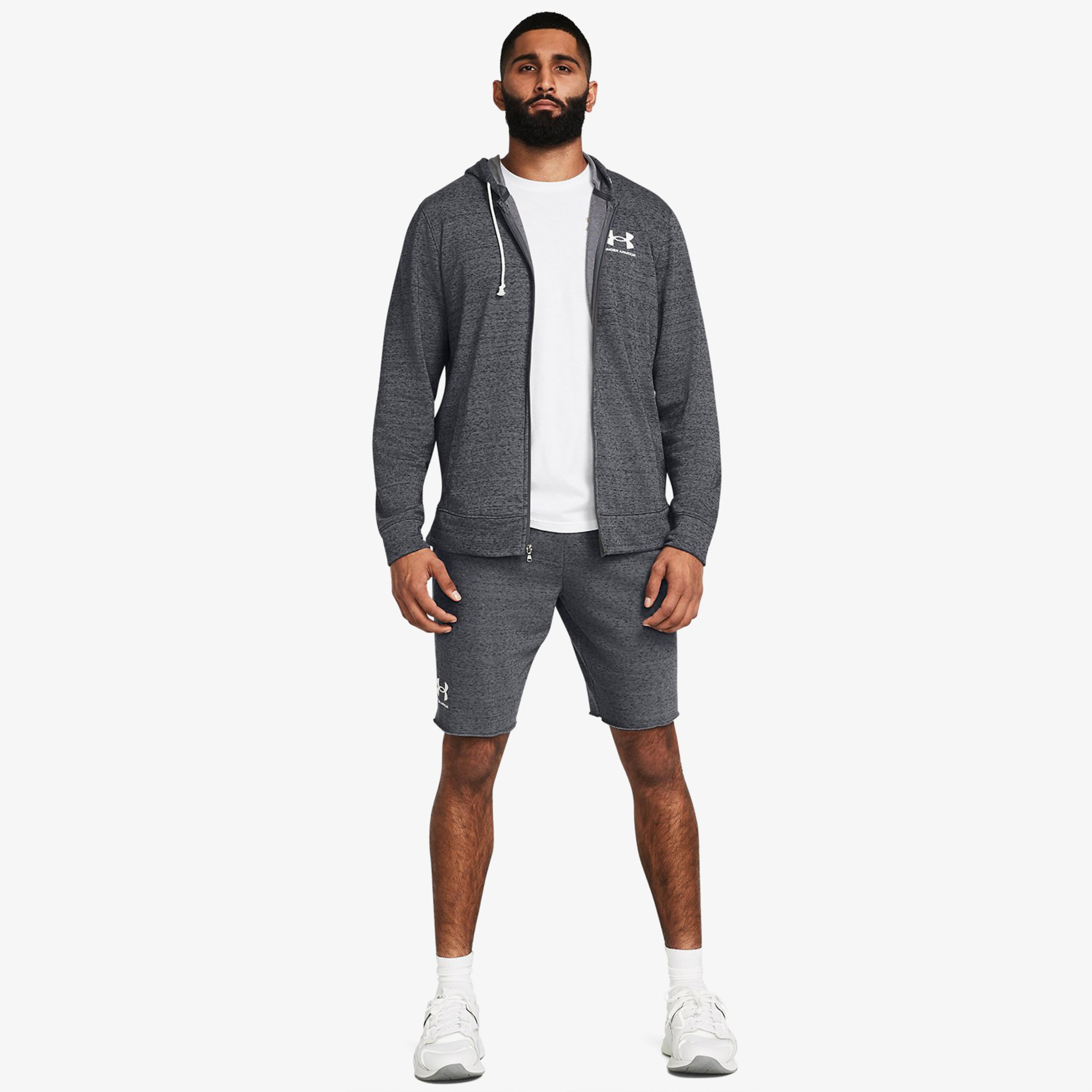 Under Armour Rival Terry Erkek Gri Günlük Sweatshirt