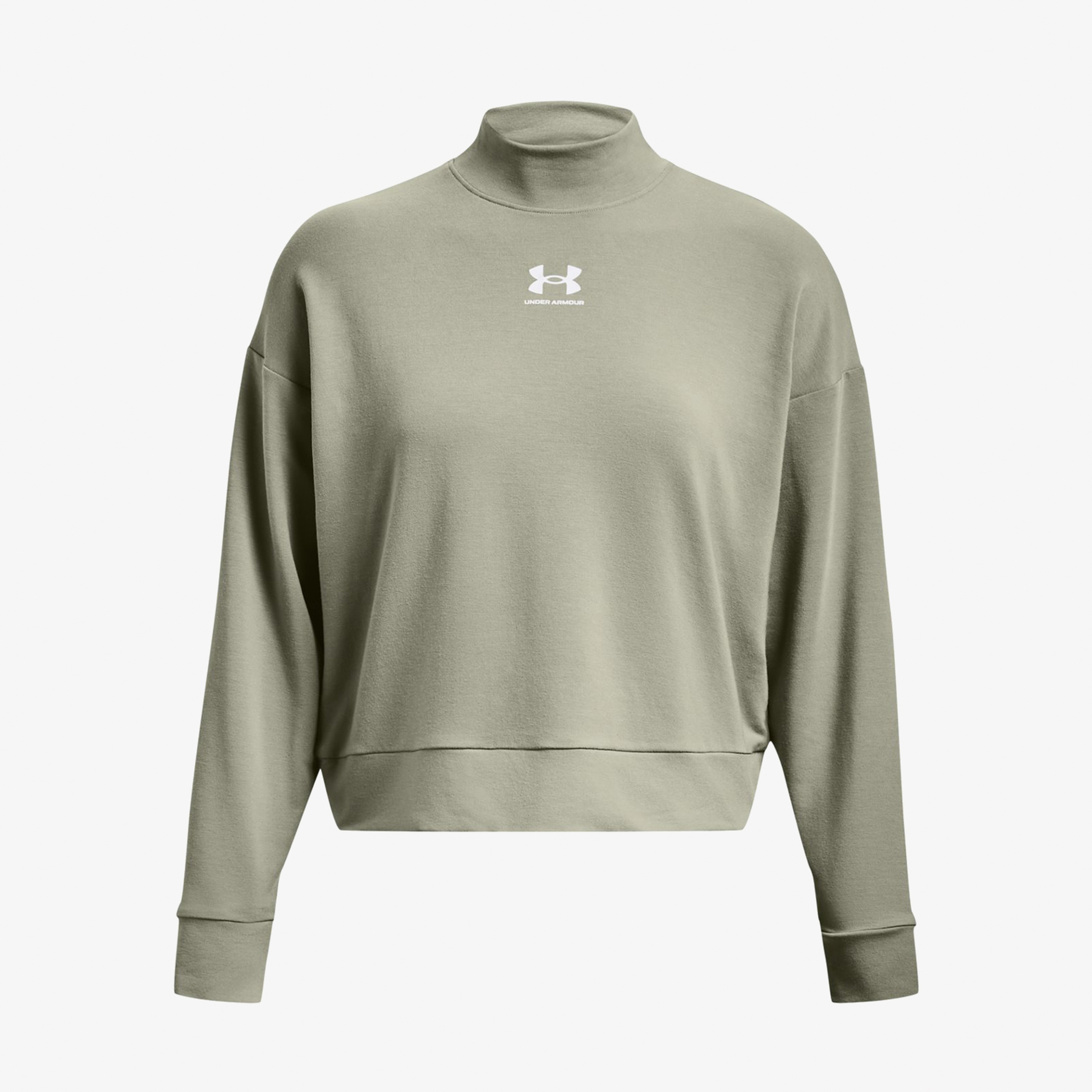 Under Armour Rival Terry Mock Kadın Yeşil Günlük Sweatshirt