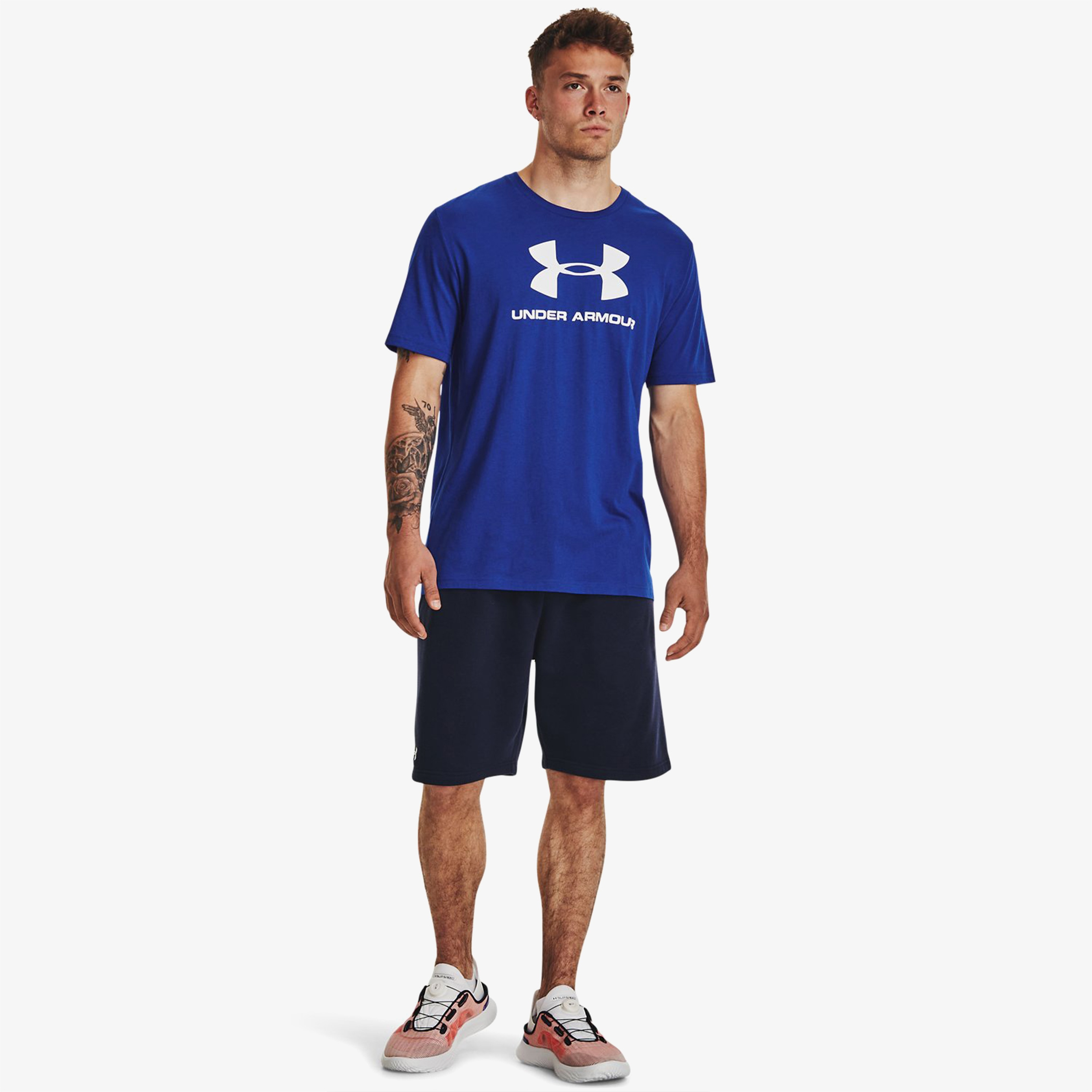Under Armour Sportstyle Logo Erkek Mavi Günlük T-Shirt