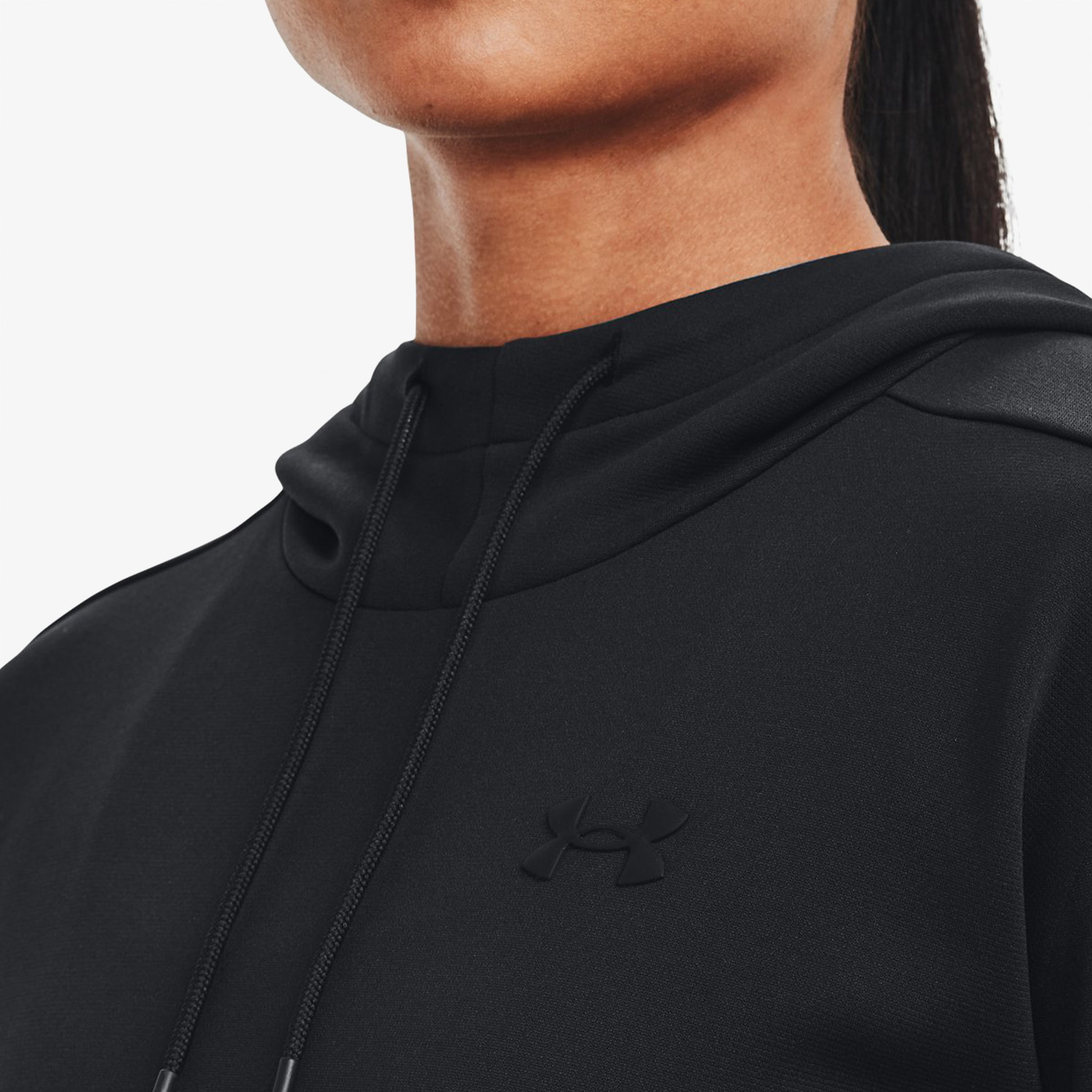 Under Armour Fleece® Left Chest Kadın Siyah Günlük Sweatshirt