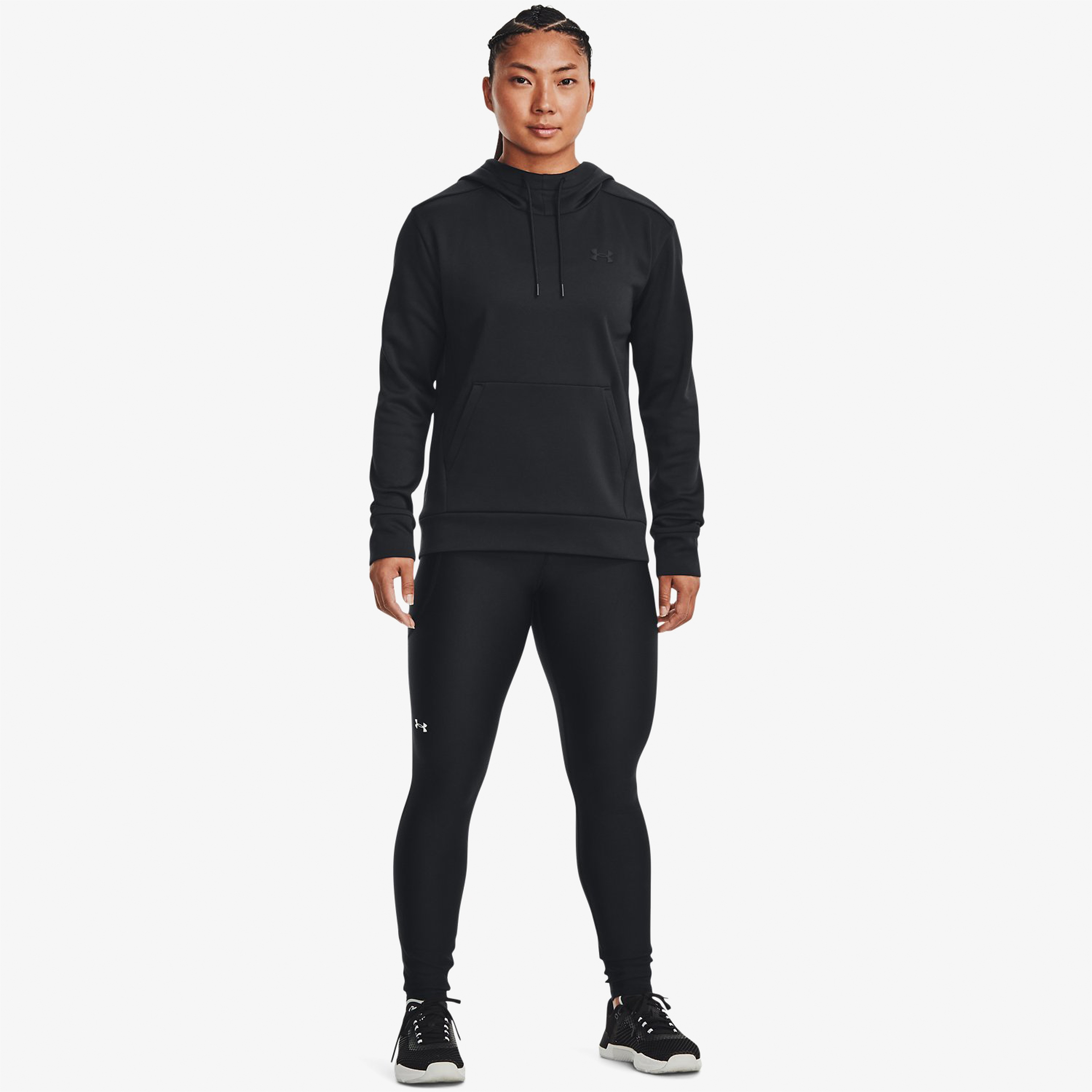 Under Armour Fleece® Left Chest Kadın Siyah Günlük Sweatshirt