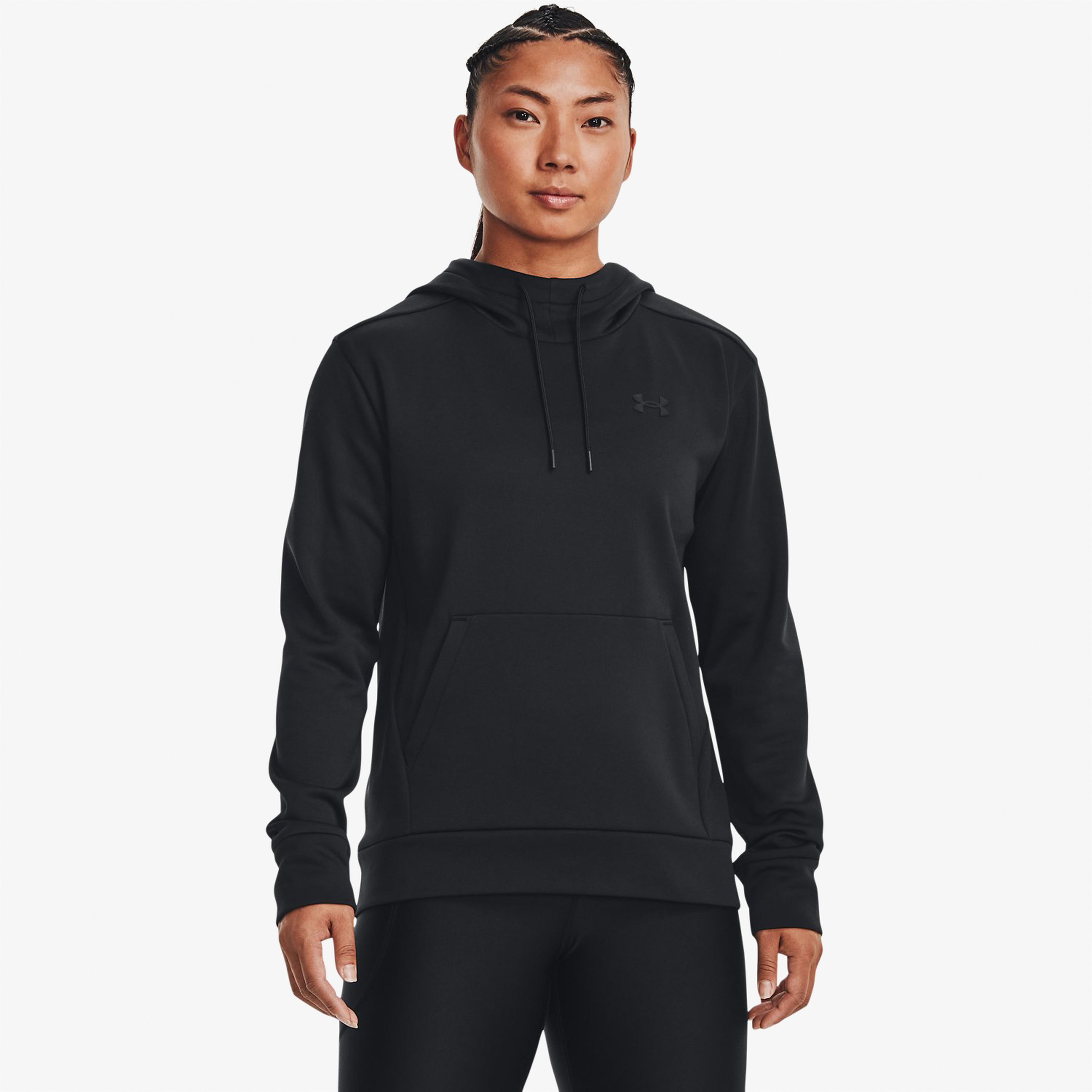 Under Armour Fleece® Left Chest Kadın Siyah Günlük Sweatshirt