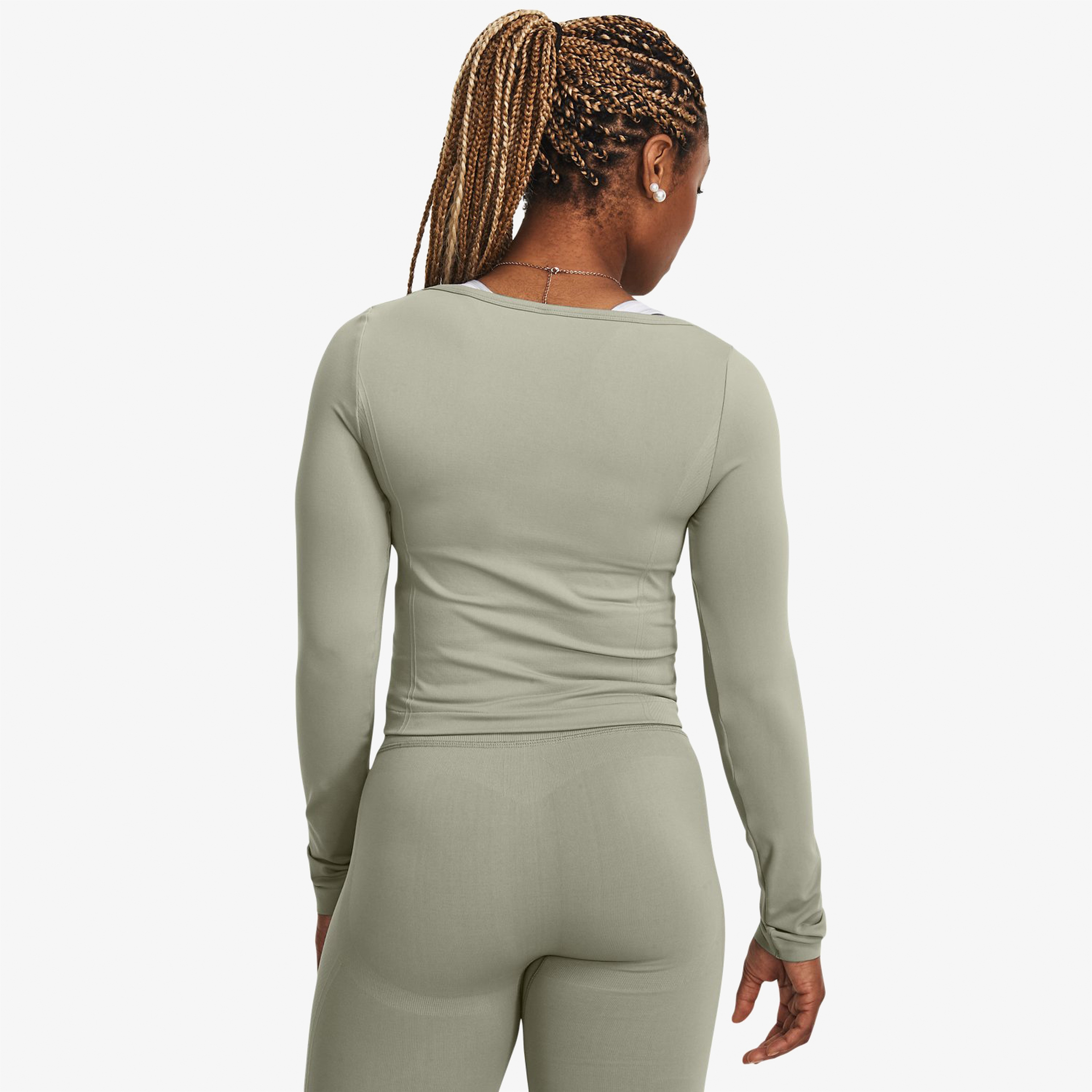 Under Armour Train Seamless Long Sleeve Kadın Yeşil Günlük T-Shirt