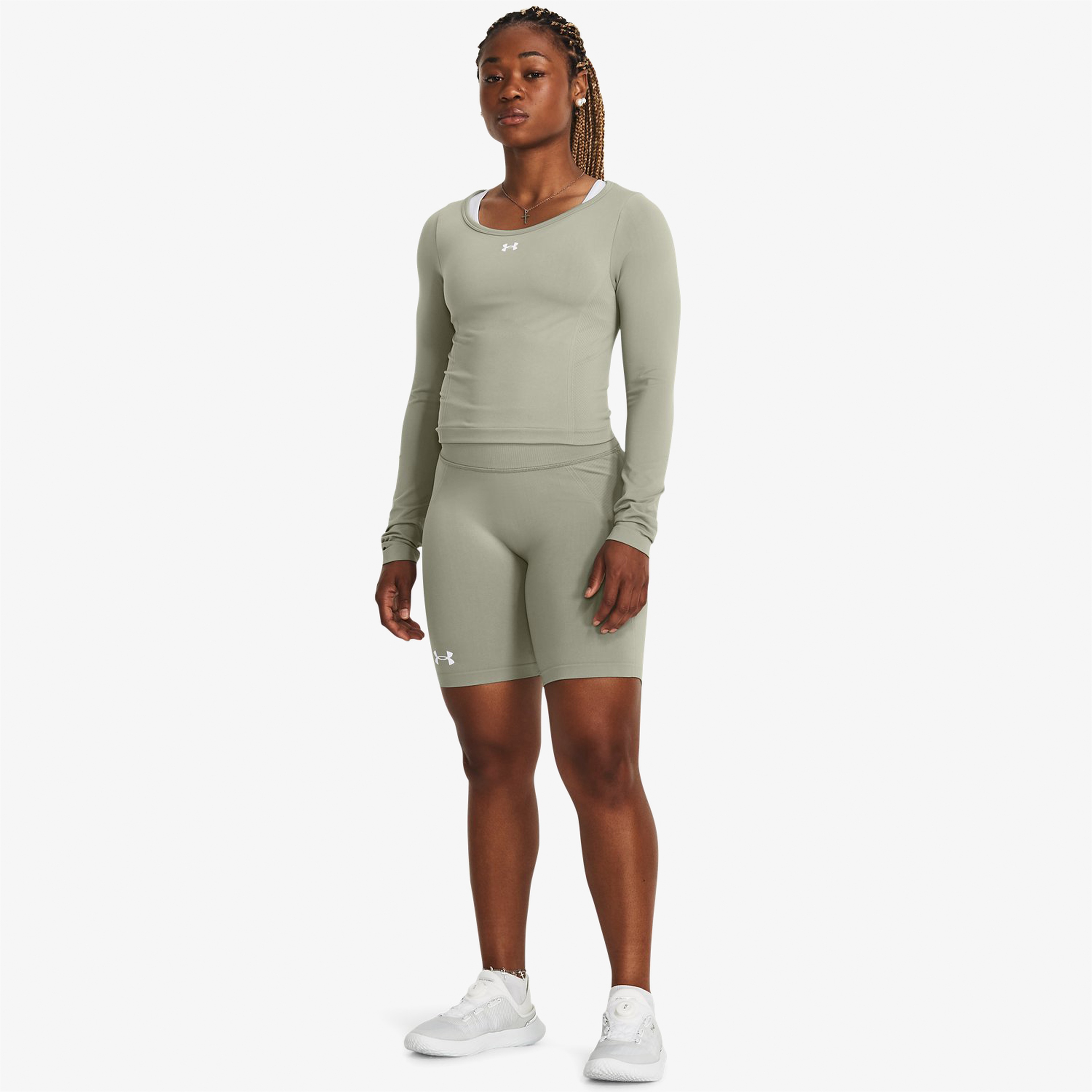 Under Armour Train Seamless Long Sleeve Kadın Yeşil Günlük T-Shirt