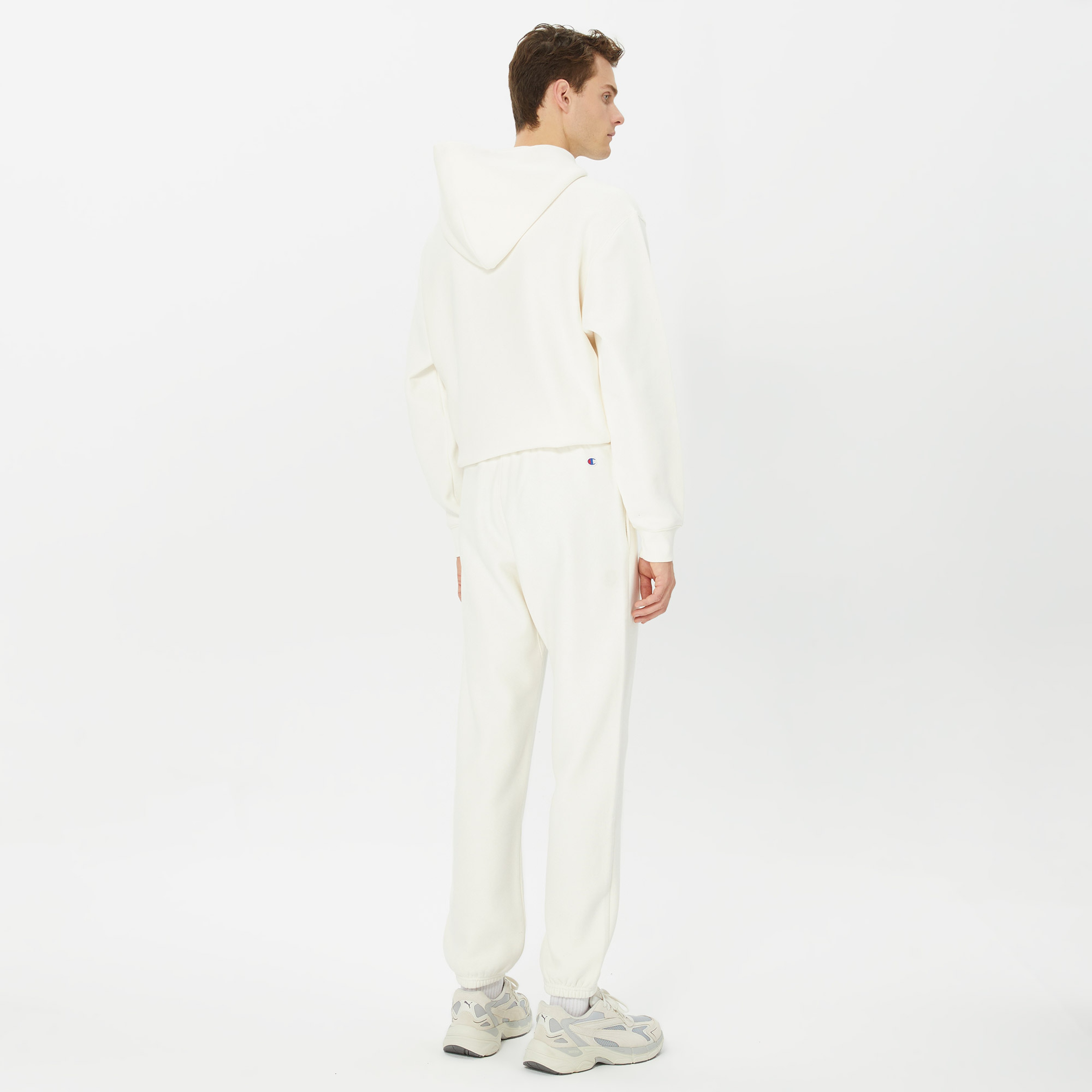 Champion Elastic Cuff Erkek Beyaz Eşofman Altı