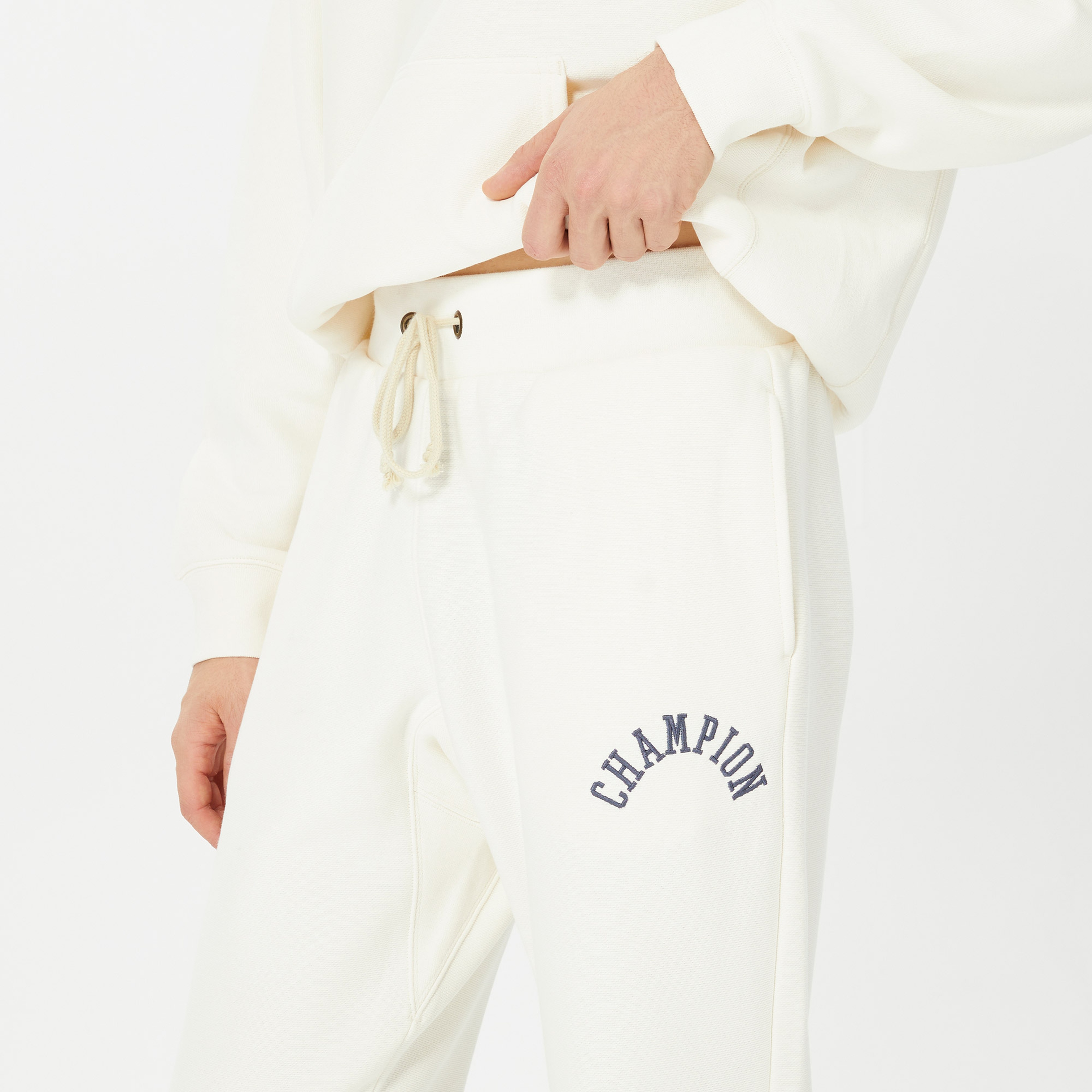 Champion Elastic Cuff Erkek Beyaz Eşofman Altı