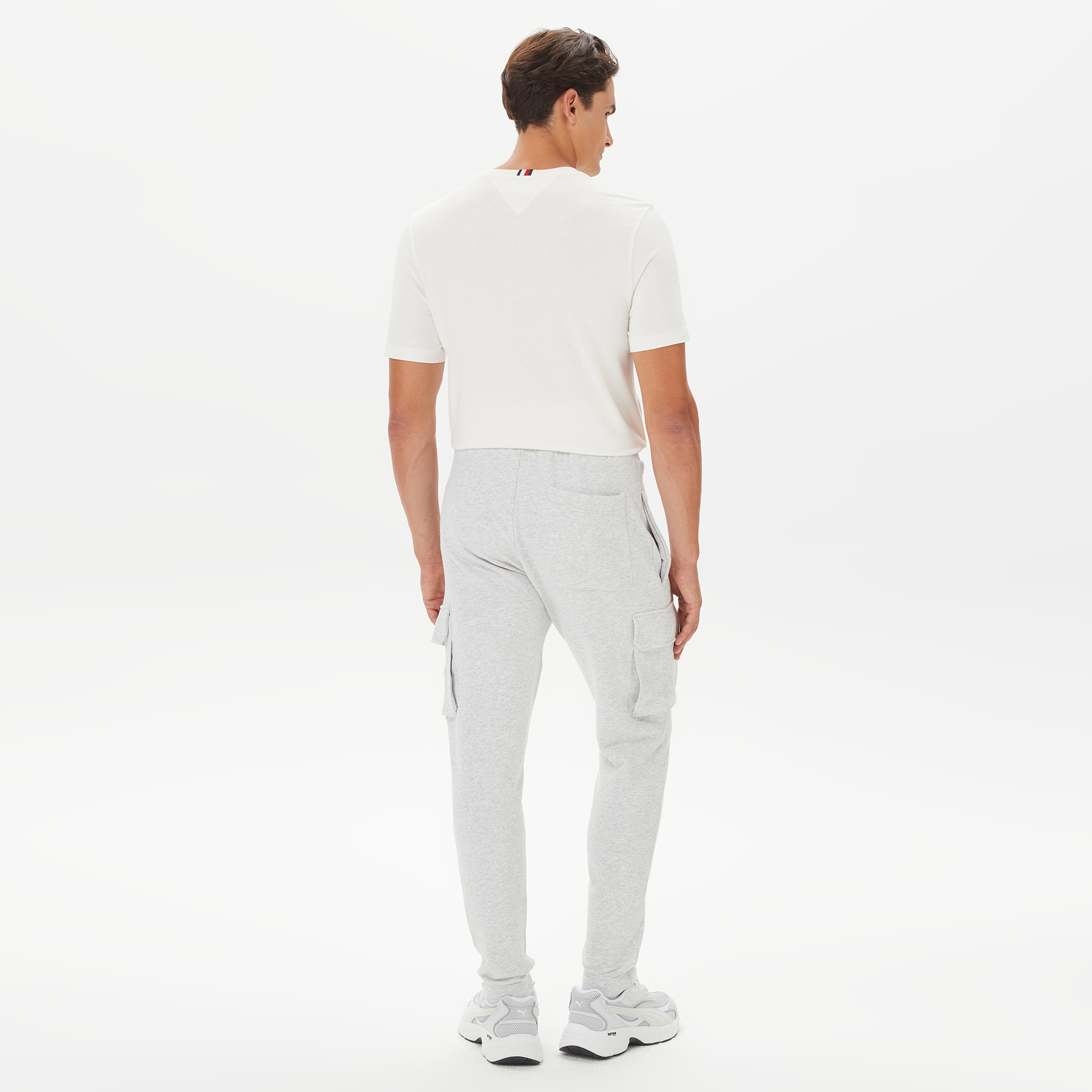 Tommy Hilfiger Reg Xs Badge Cargo Erkek Beyaz Eşofman Altı