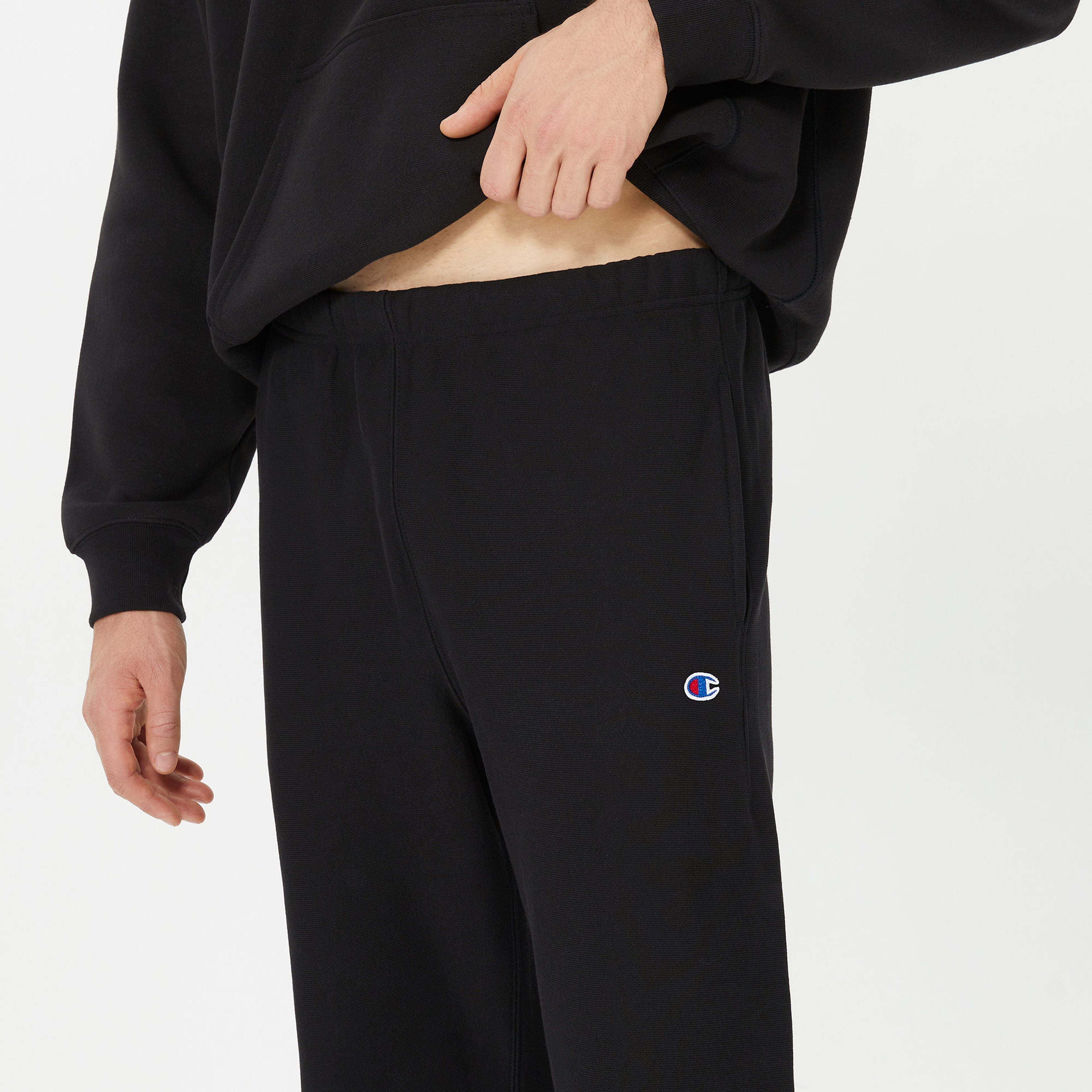 Champion Straight Hem Erkek Siyah Pantolon