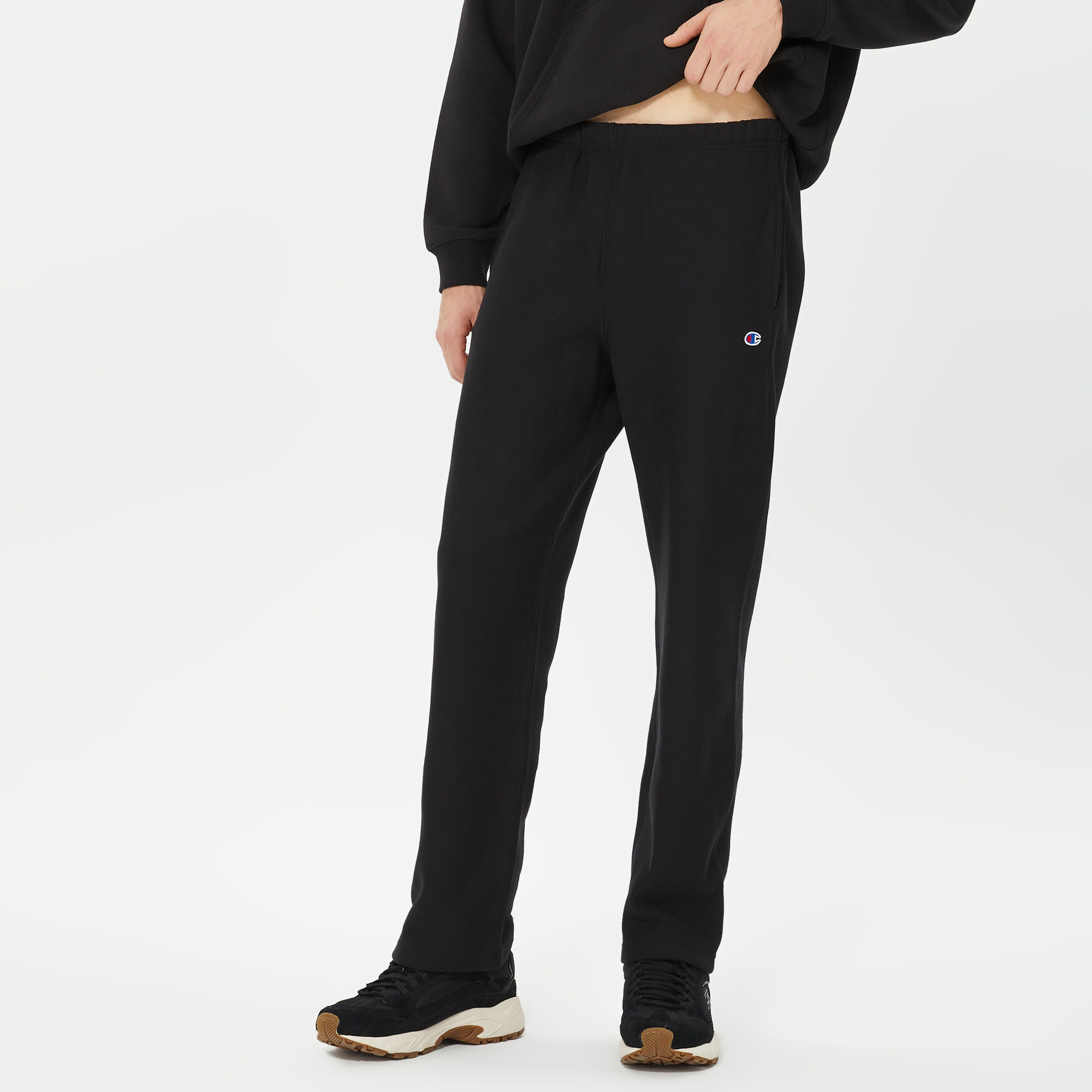 Champion Straight Hem Erkek Siyah Pantolon