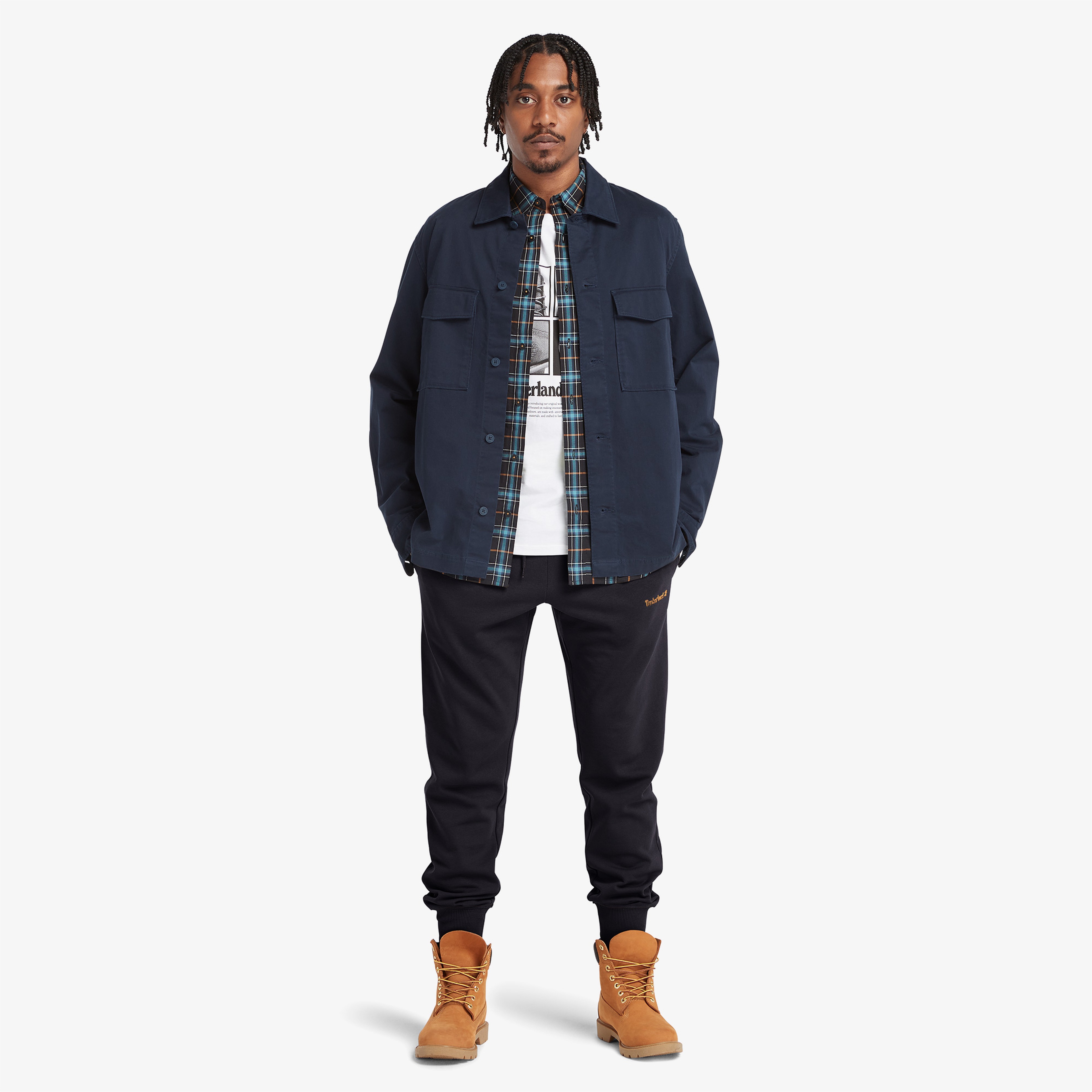 Timberland Small Logo Print Erkek Siyah Eşofman Altı