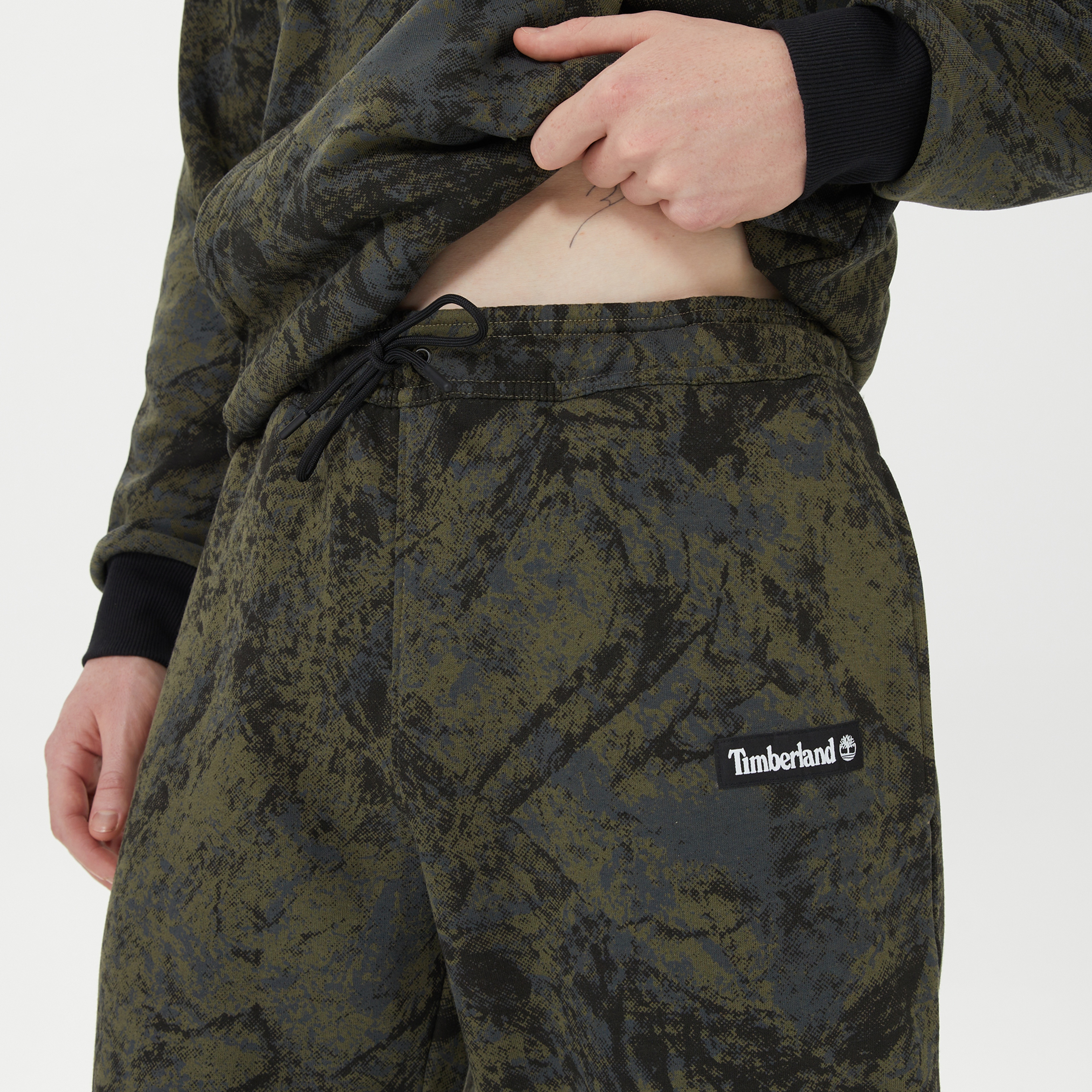 Timberland All Over Printed Mountains Camo Erkek Yeşil Eşofman Altı